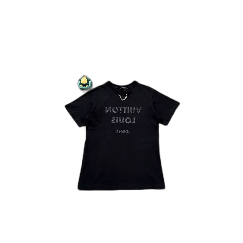Louis Vuitton Louis Vuitton Black Chain Letter Short Sleeve -2505 Size US M / EU 48-50 / 2 - 1 Thumbnail