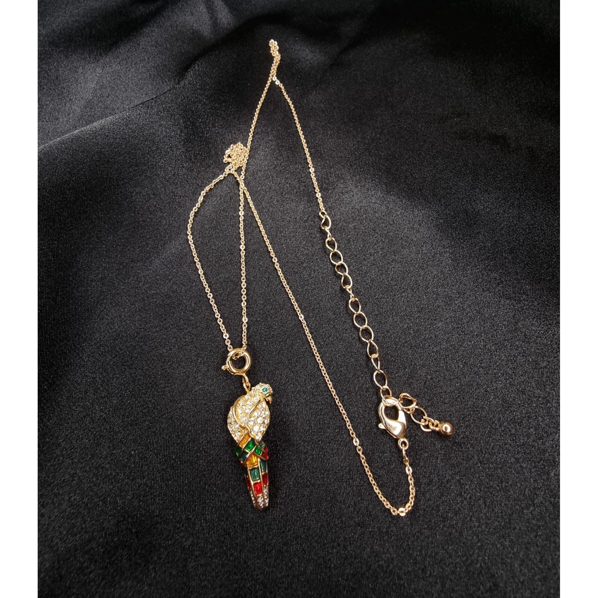 Vintage Vintage Nolan Miller Gold-Tone Parrot Pendant Necklace With Size ONE SIZE - 4 Thumbnail