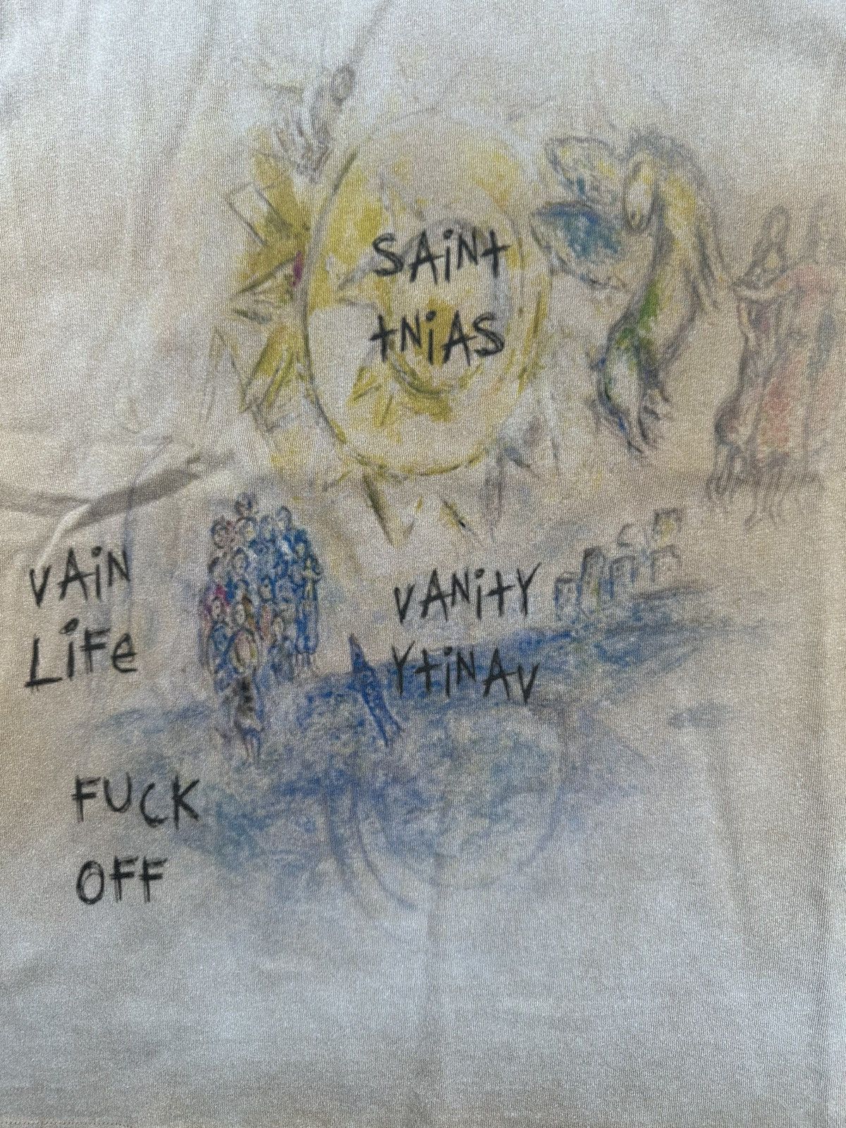 Vintage Saint Vanity F*ck Off T-shirt Size US XXL / EU 58 / 5 - 2 Thumbnail