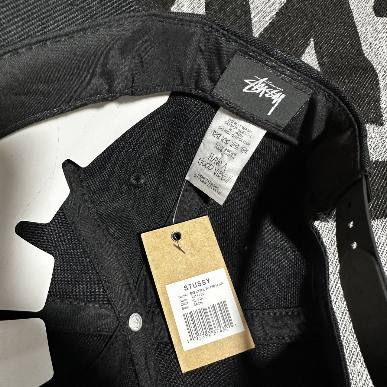 Stussy stussy big link cap hat black Size ONE SIZE - 4 Thumbnail