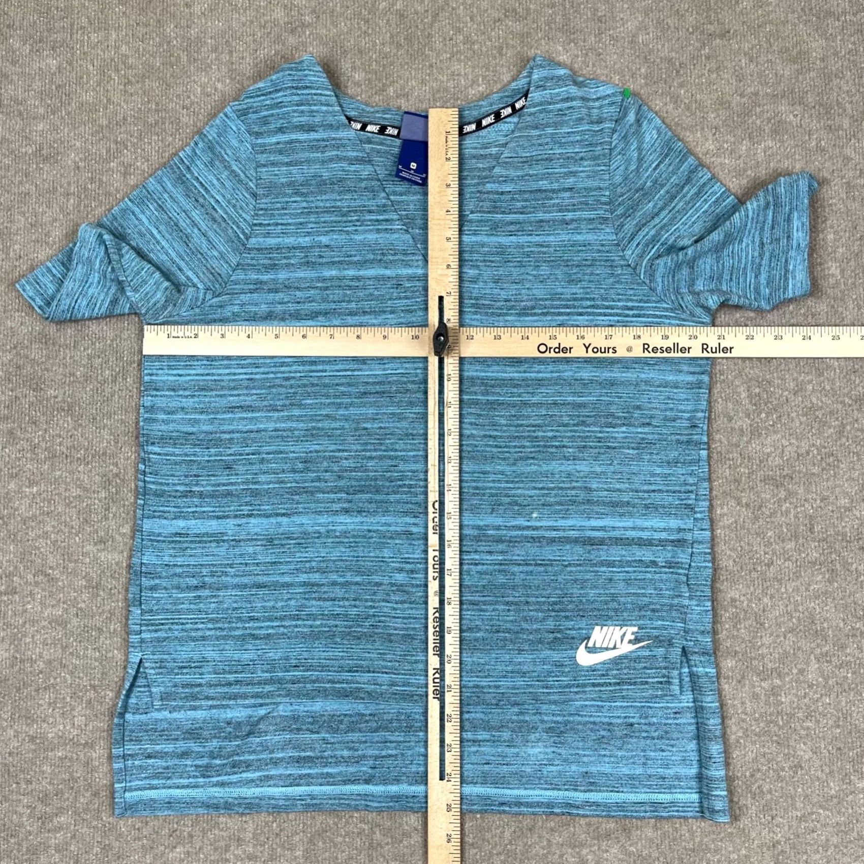 Nike Nike Dri-FIT T Shirt Women's M Blue Short Sleeve V Neck Performance Lightweight Tee Size M / US 6-8 / IT 42-44 - 5 Thumbnail