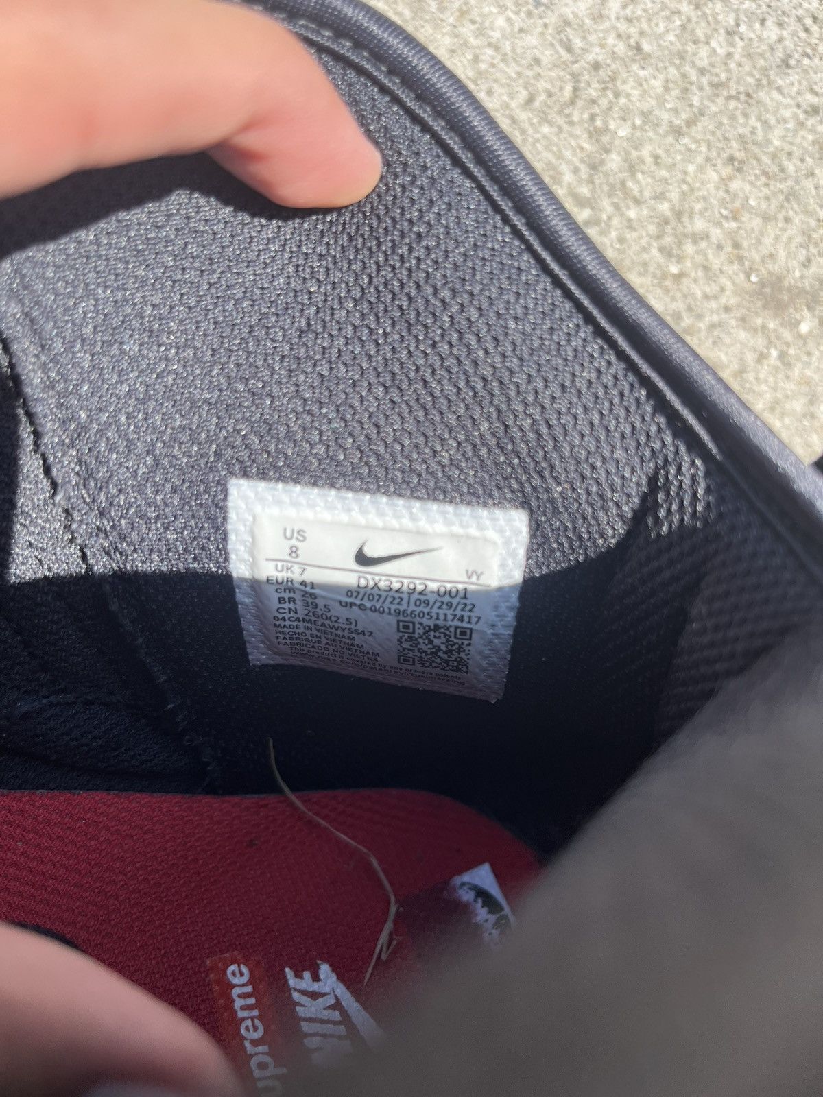 Nike × Supreme Nike x Supreme Air Bakin SP "Black Gradient" Size US 8 / EU 41 - 5 Thumbnail