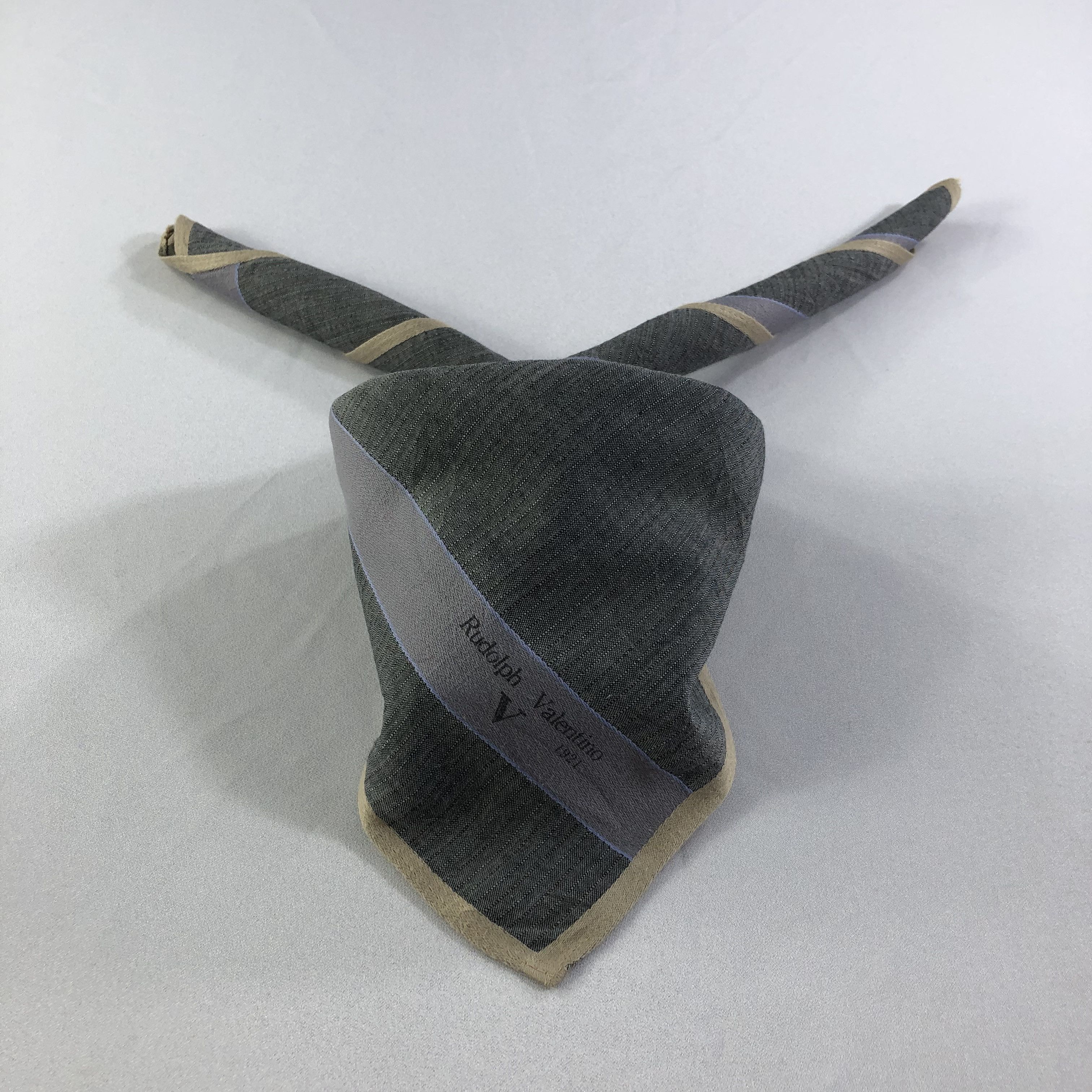 image of Vintage Rudolph Valentino Handkerchief Neckerchief Bandana H2116, Men's