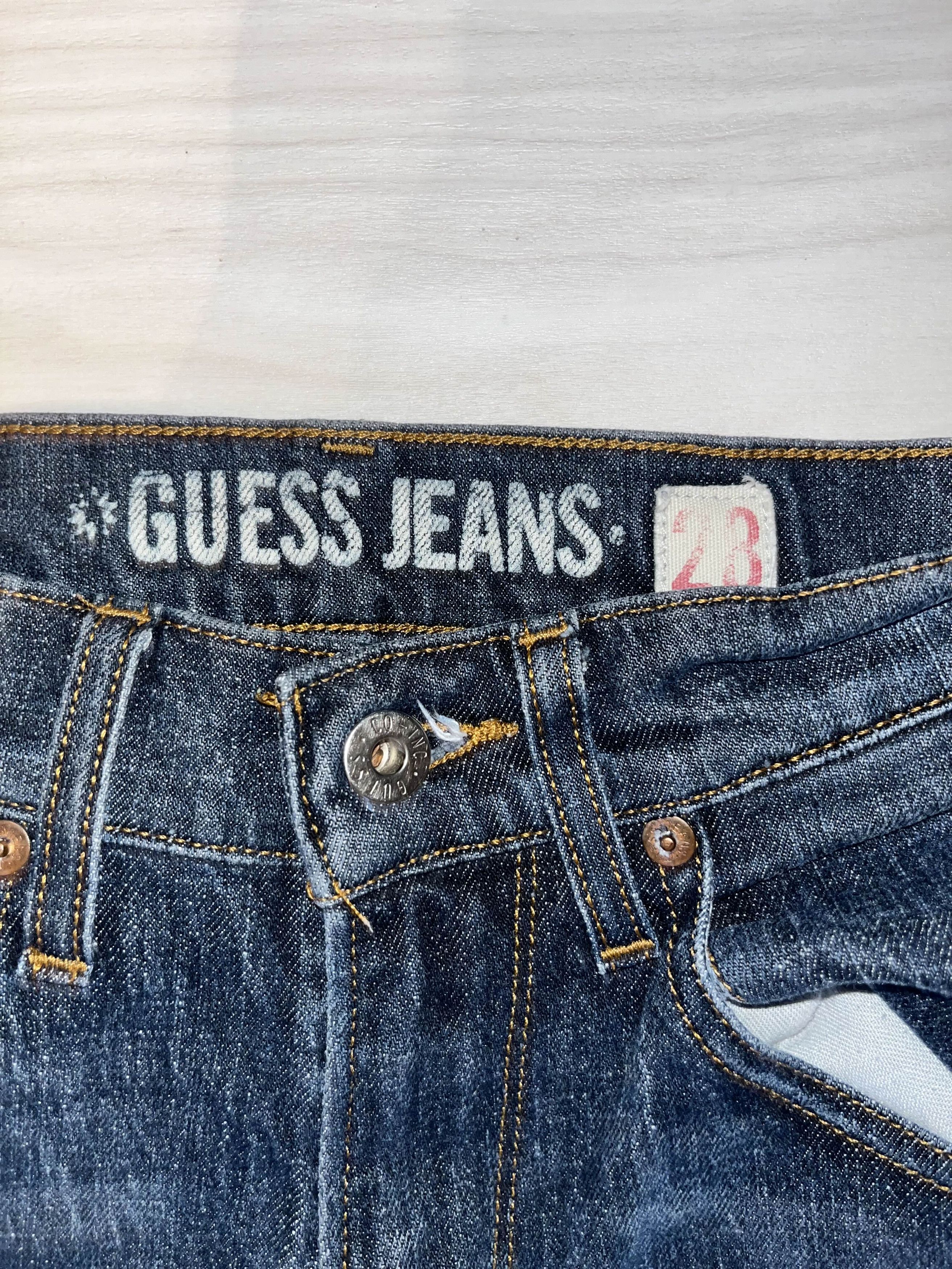 Guess × Vintage y2k style Guess Navy Jeans Size 28" / US 6 / IT 42 - 5 Thumbnail