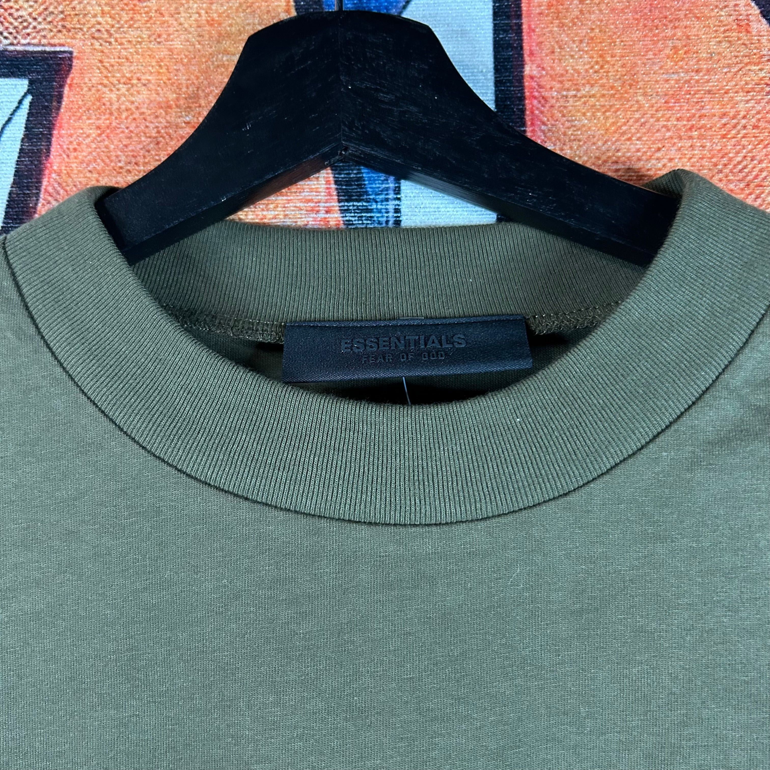 Essentials × Fear of God Fear Of God Essentials Olive Jersey Crewneck Tee Size M Size US M / EU 48-50 / 2 - 3 Thumbnail