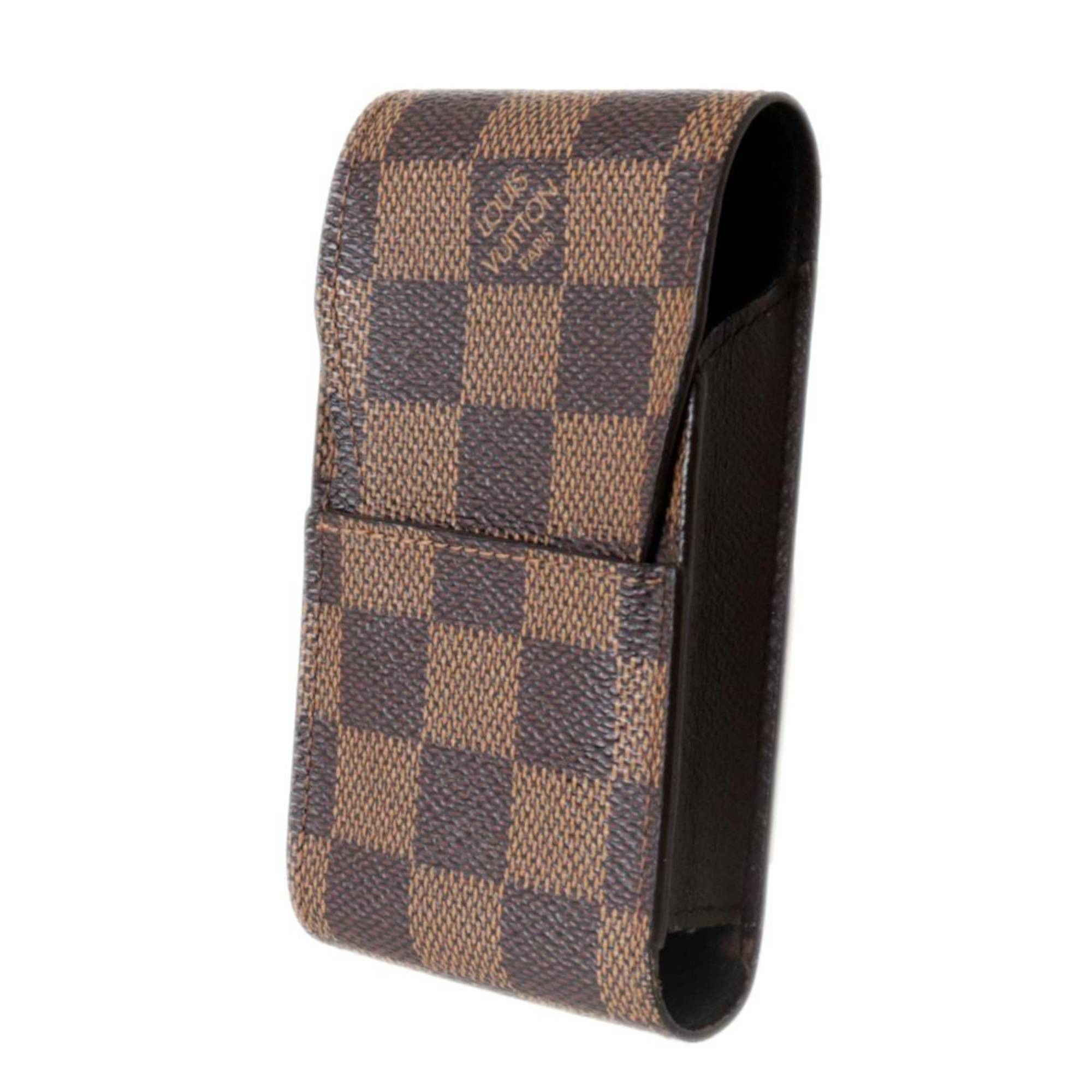 image of Louis Vuitton Etuy Cigarette Case Damier Ebene N63024 Ct1016 in Black, Women's