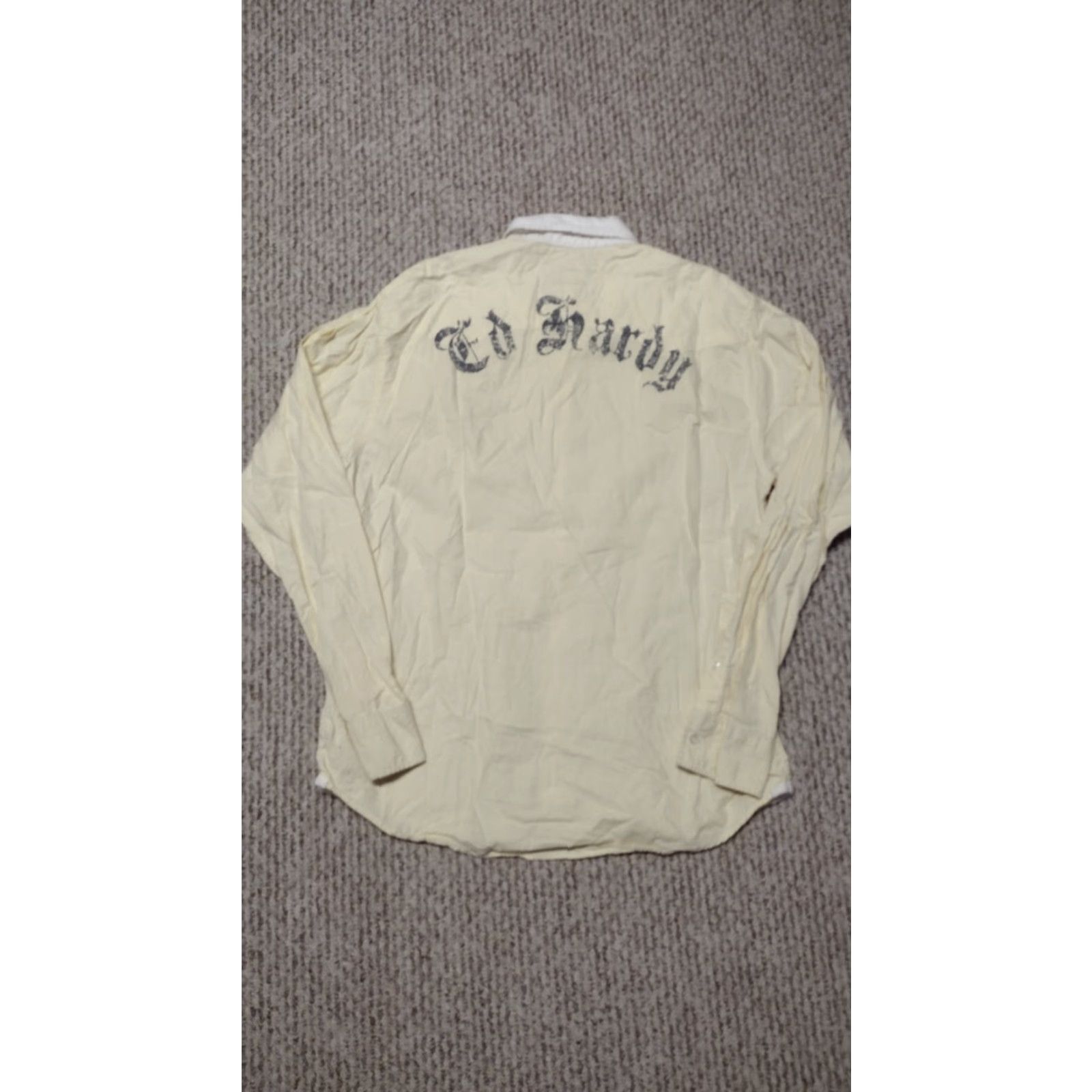 Ed Hardy VINTAGE Ed Hardy Button-Up Shirt XL Men Yellow Tiger Logo Long Sleeve Size US XL / EU 56 / 4 - 2 Thumbnail