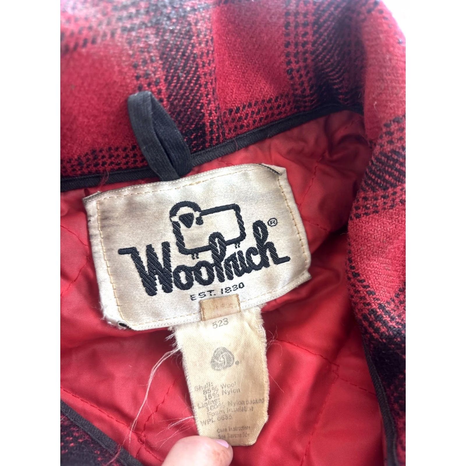 Vintage VINTAGE Woolrich MACKINAW Jacket Pant Suit Wool Buffalo Plaid Hunting Outfit Large Red Woolen Mills Mens Size 42R - 5 Thumbnail