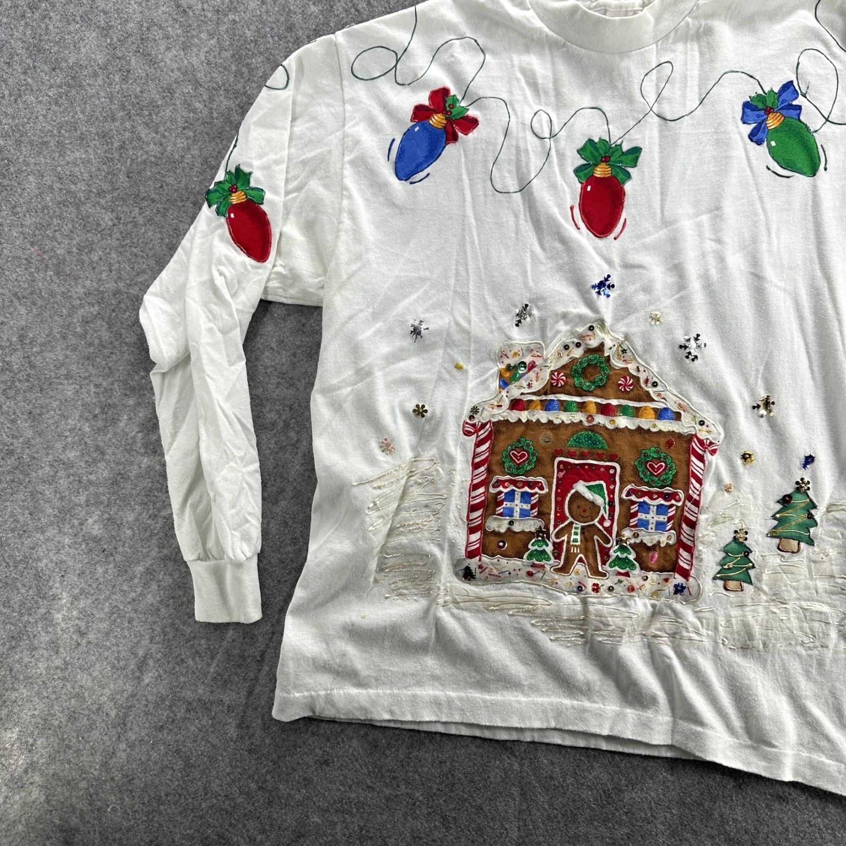 Vintage VINTAGE Sunbelt Sportswear Sweatshirt Womens XL Ugly Christmas Gingerbread House Size XL / US 12-14 / IT 48-50 - 3 Thumbnail