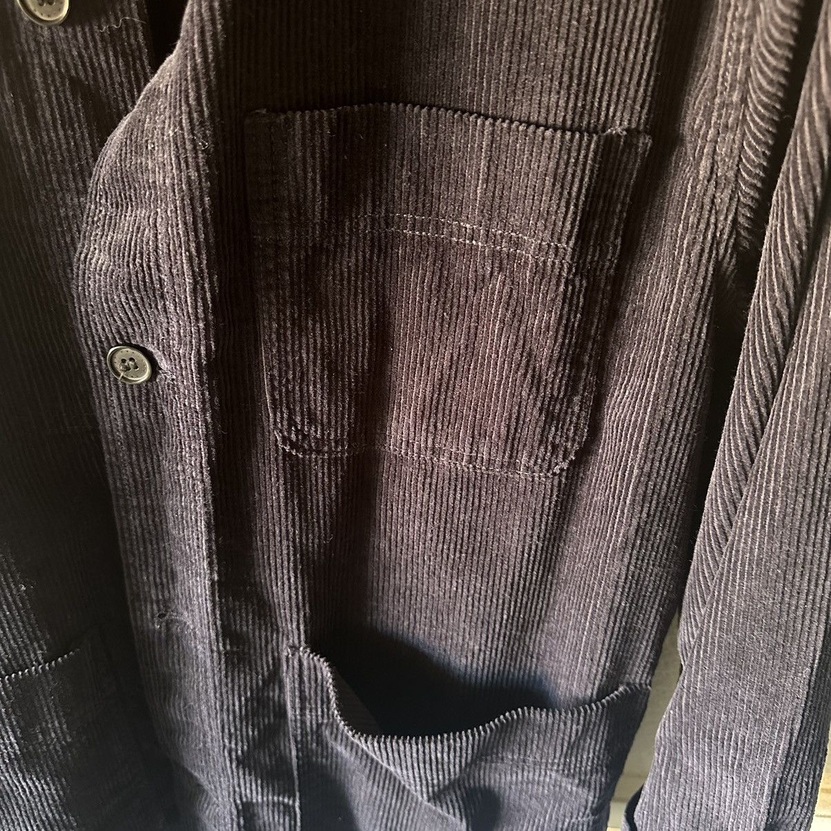H&M H&M Navy Blue Corduroy Work Jacket Size US XL / EU 56 / 4 - 4 Thumbnail