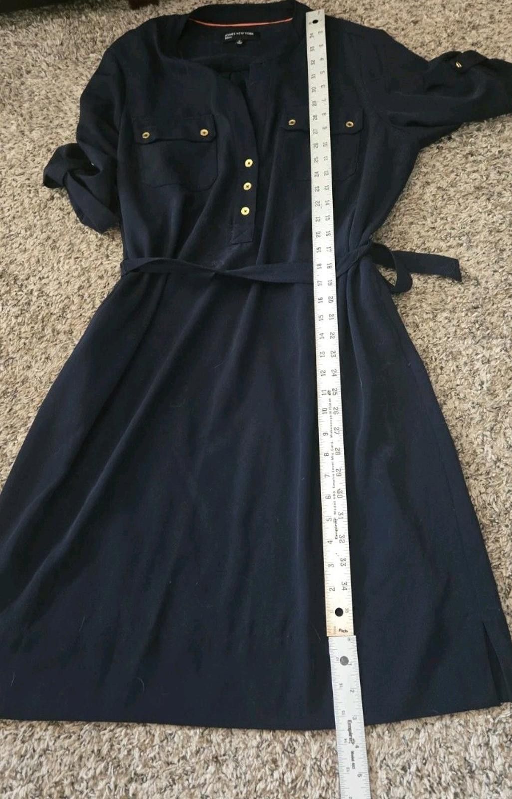 Jones New York Jones New York Belted Black Shirt Dress Womens Size 14 Mid Size XL / US 12-14 / IT 48-50 - 7 Thumbnail