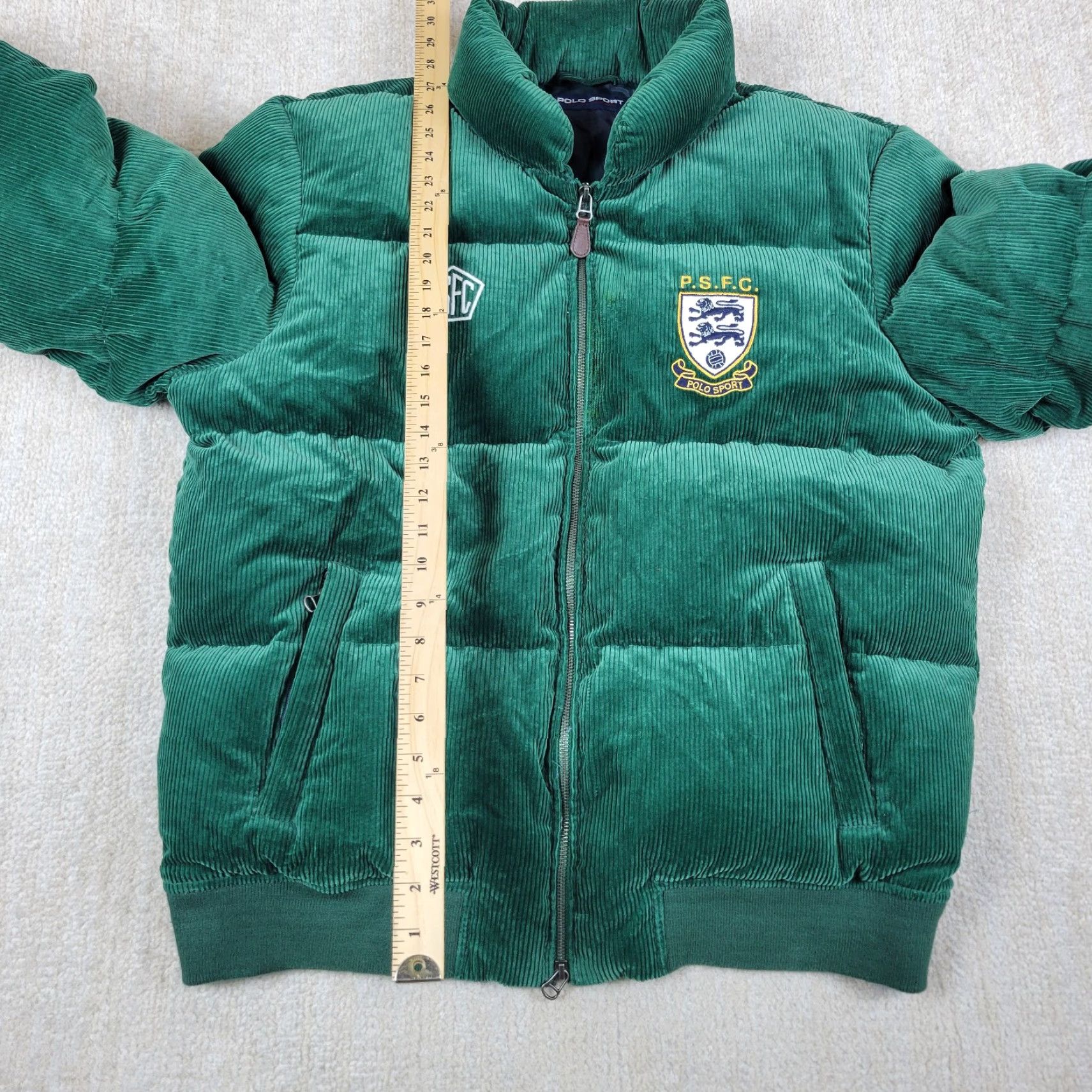 Ralph Lauren Ralph Lauren Polo Sport Down Puffer Jacket Men L Green Corduroy Full Zip 650 90s Size US L / EU 52-54 / 3 - 5 Thumbnail