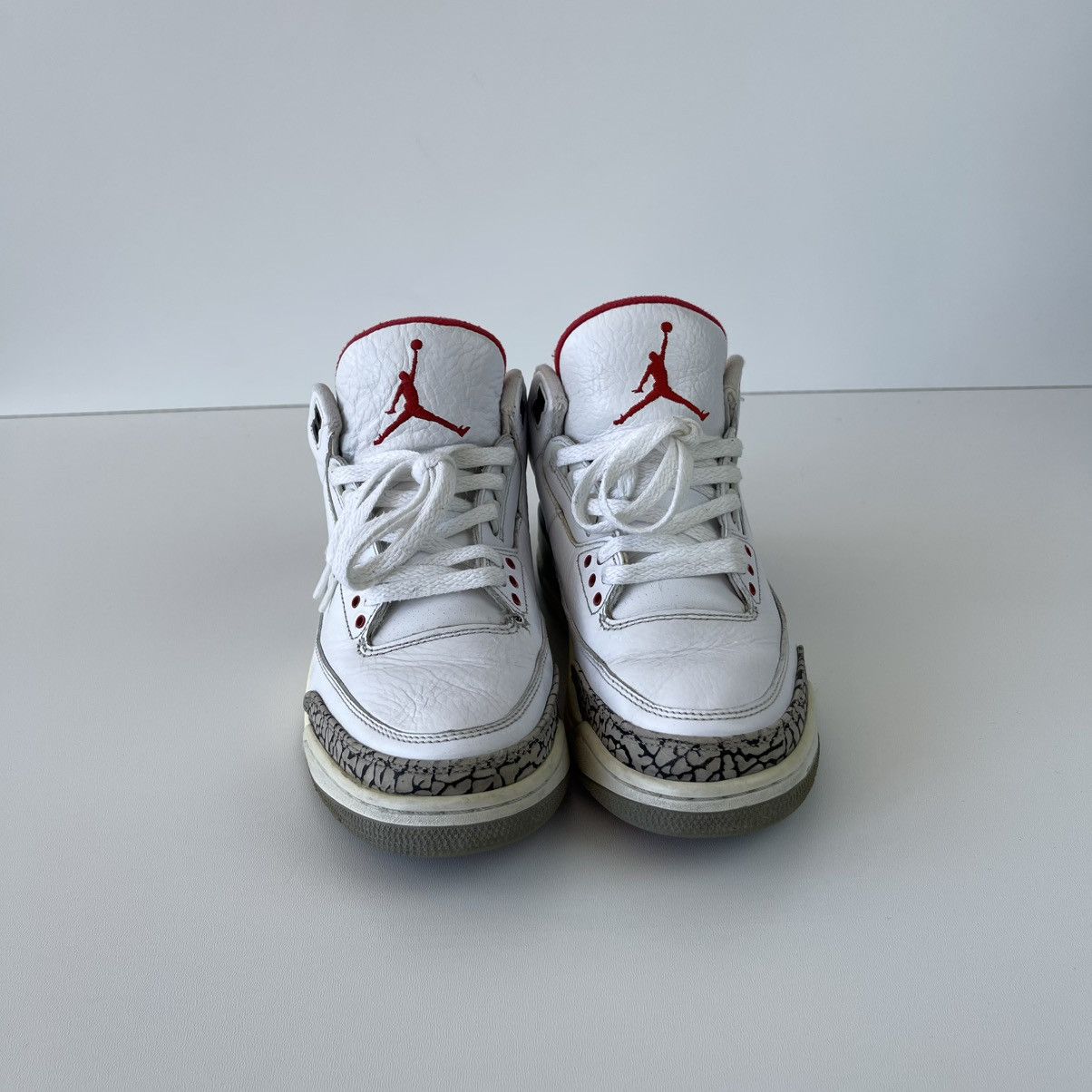 Jordan Brand Nike Air Jordan 3 Retro 2010 Hi-Top Shoes White Cement Rare Size US 8 / EU 41 - 3 Thumbnail