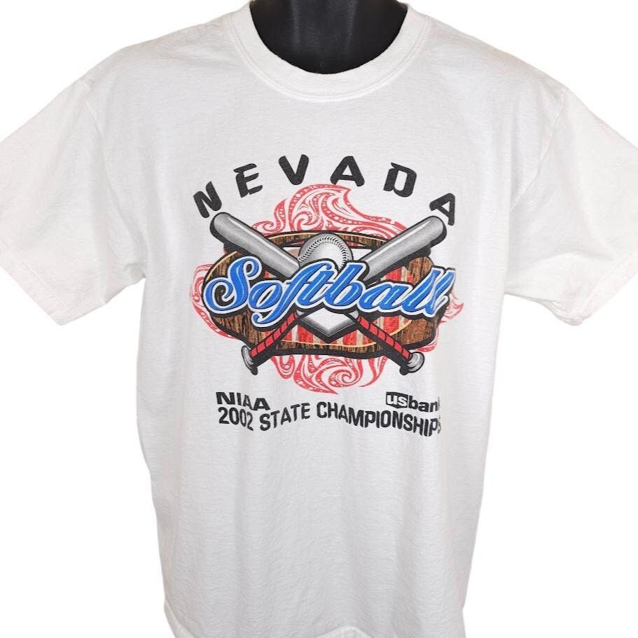 Vintage Vintage Nevada Softball T Shirt Mens Size Large White Y2K Size US L / EU 52-54 / 3 - 1 Thumbnail