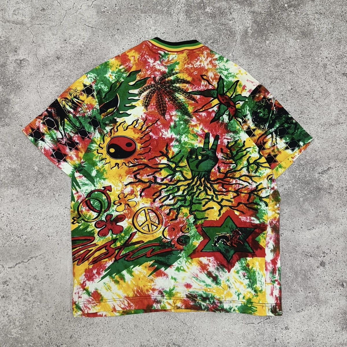 Bob Marley Vintage 90s Bob Marley AOP tee rasta Piece reggie y2k rare Size US XL / EU 56 / 4 - 2 Thumbnail