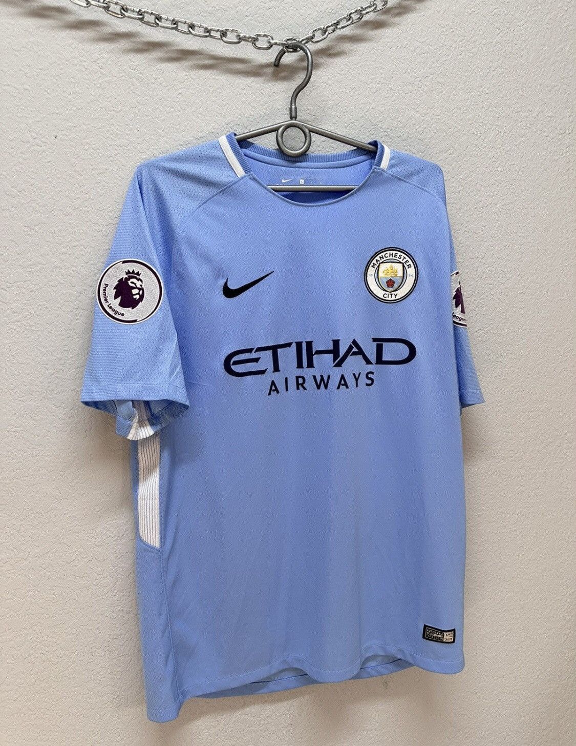 Vintage Nike Vintage Manchester City Sterling 2017 Suits Blockcore Size US L / EU 52-54 / 3 - 7 Thumbnail