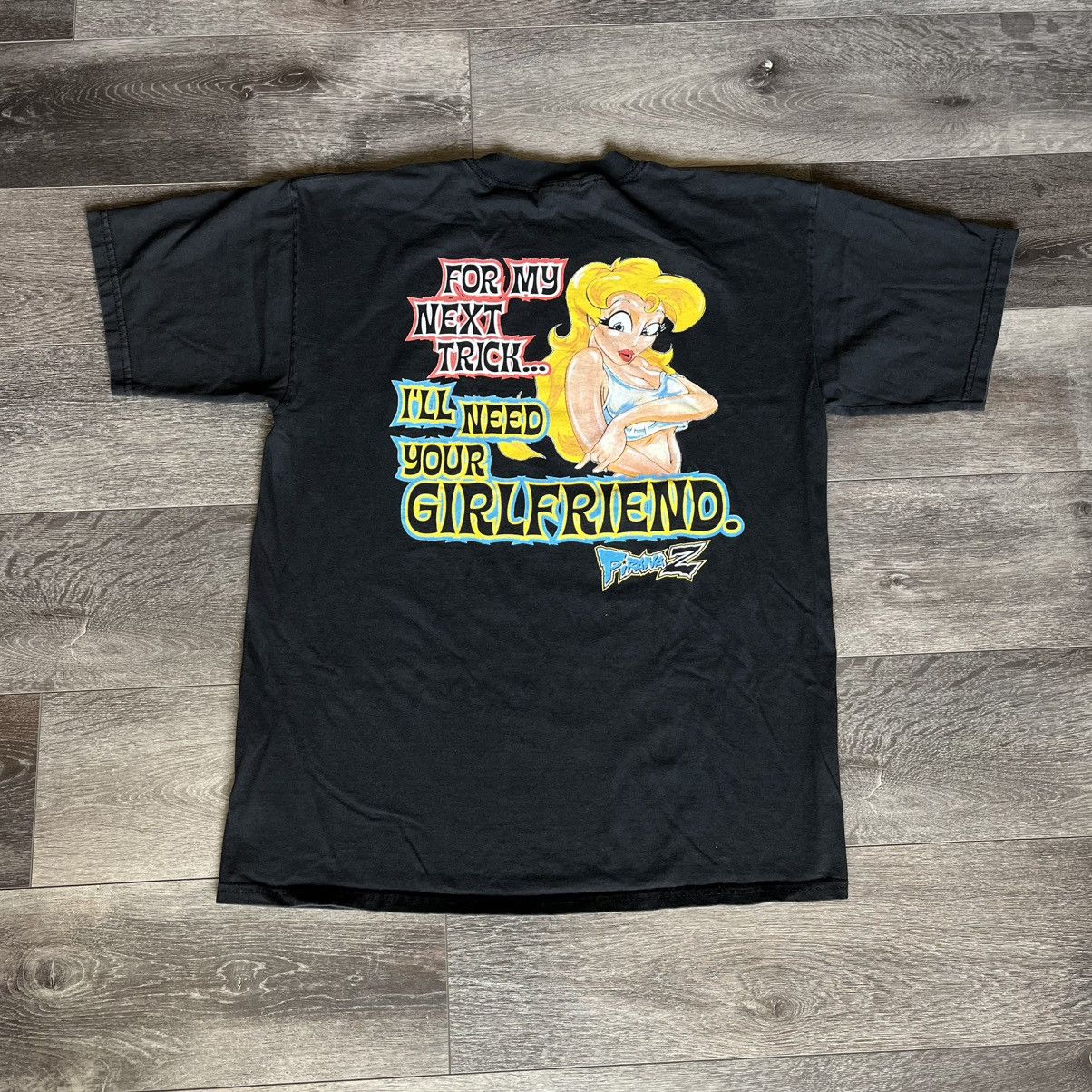 Vintage Vintage 2000s Piranaz Racing For My Next Trick Graphic Tee Size US L / EU 52-54 / 3 - 1 Thumbnail