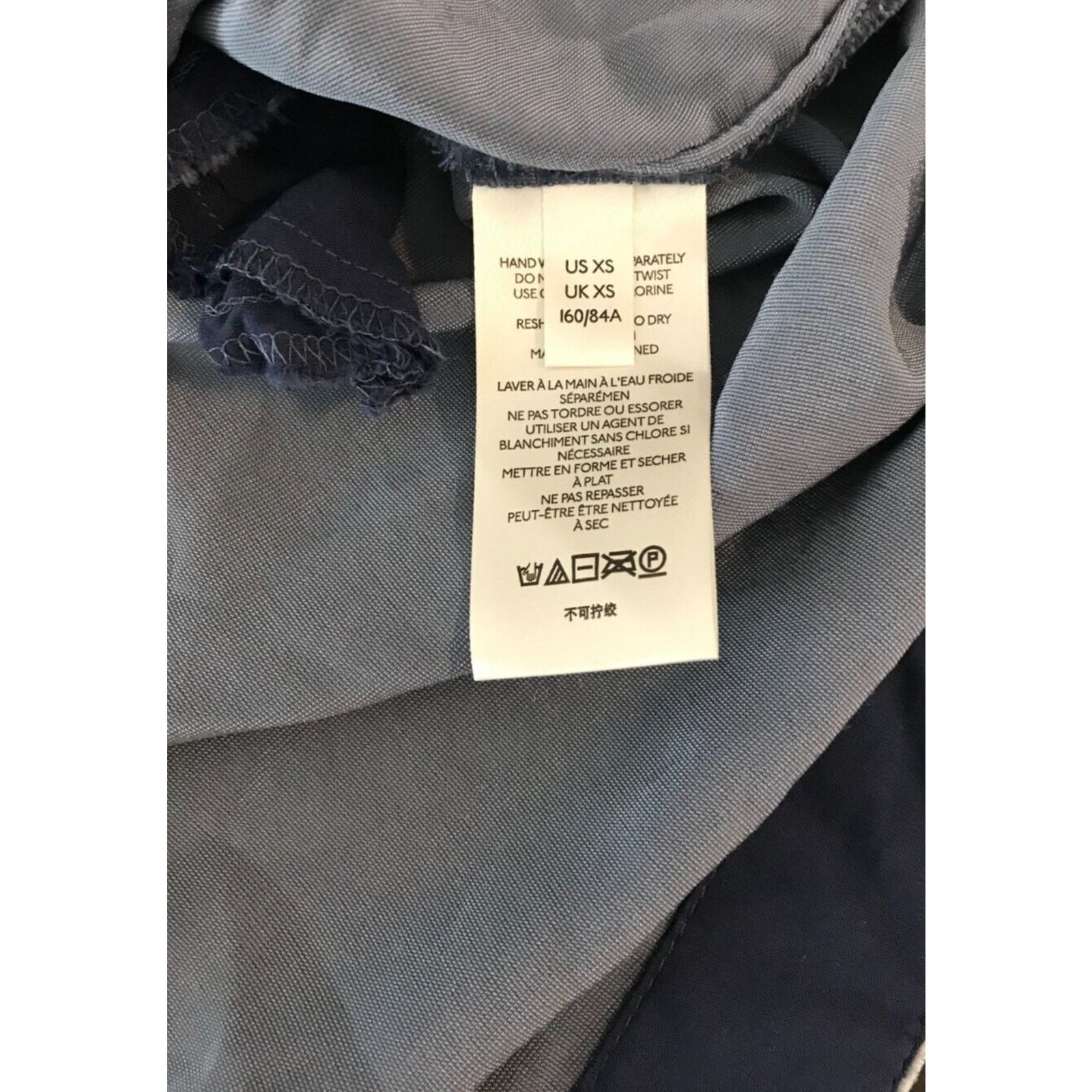 Anthropologie Anthropologie Melody Velvet Tunic Dress Slate Blue L/S Size XS / US 0-2 / IT 36-38 - 10 Thumbnail