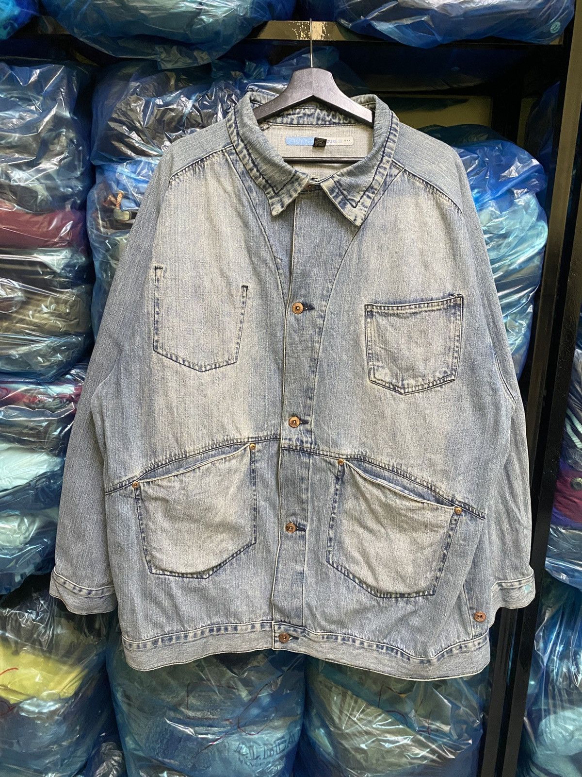 Other VINTAGE AZZURE JEAN CHORE JACKET Size US XXL / EU 58 / 5 - 7 Thumbnail