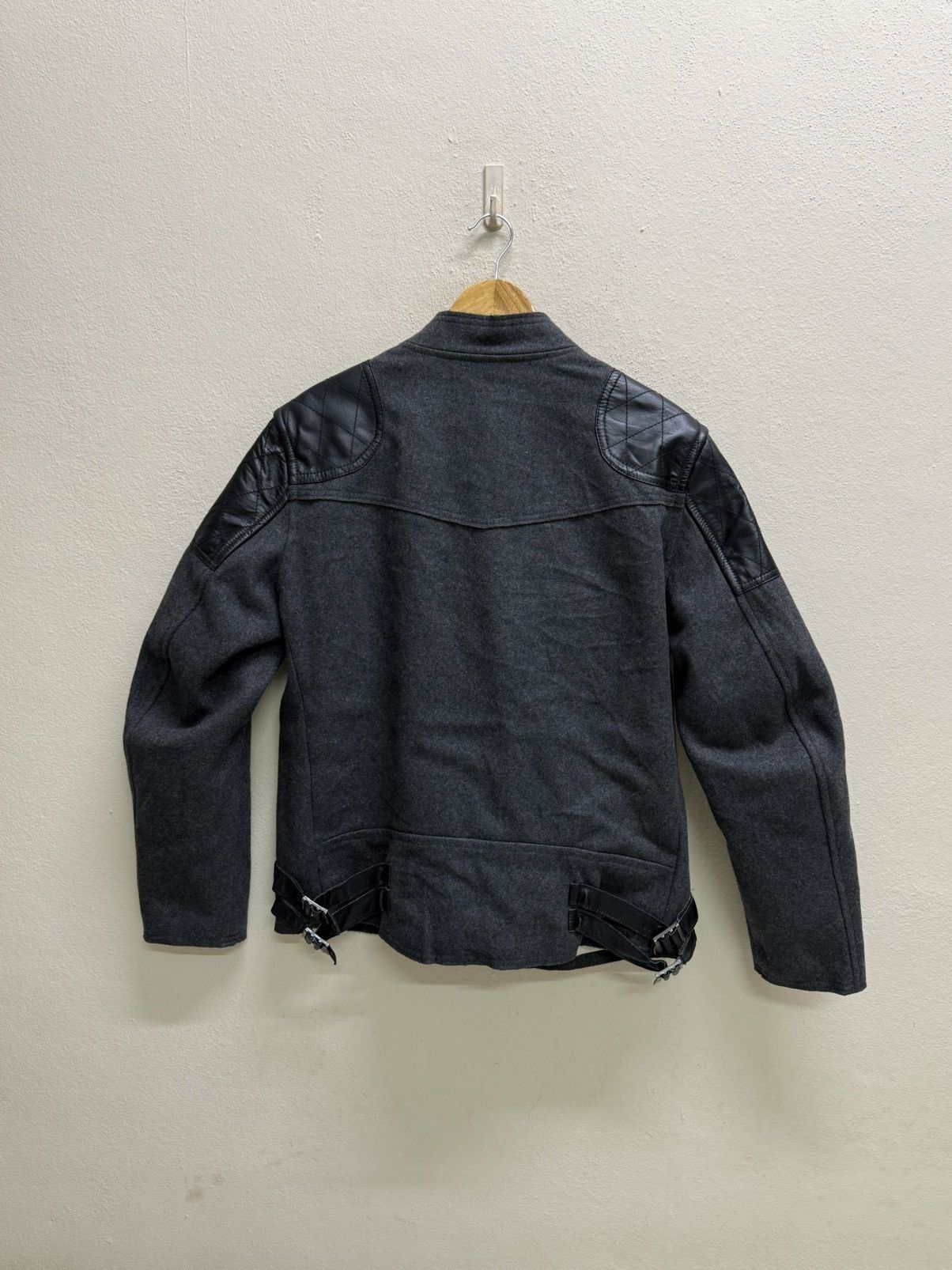 Chevignon Vintage Chevignon patch leather shoulder wool jacket Size US M / EU 48-50 / 2 - 21 Thumbnail