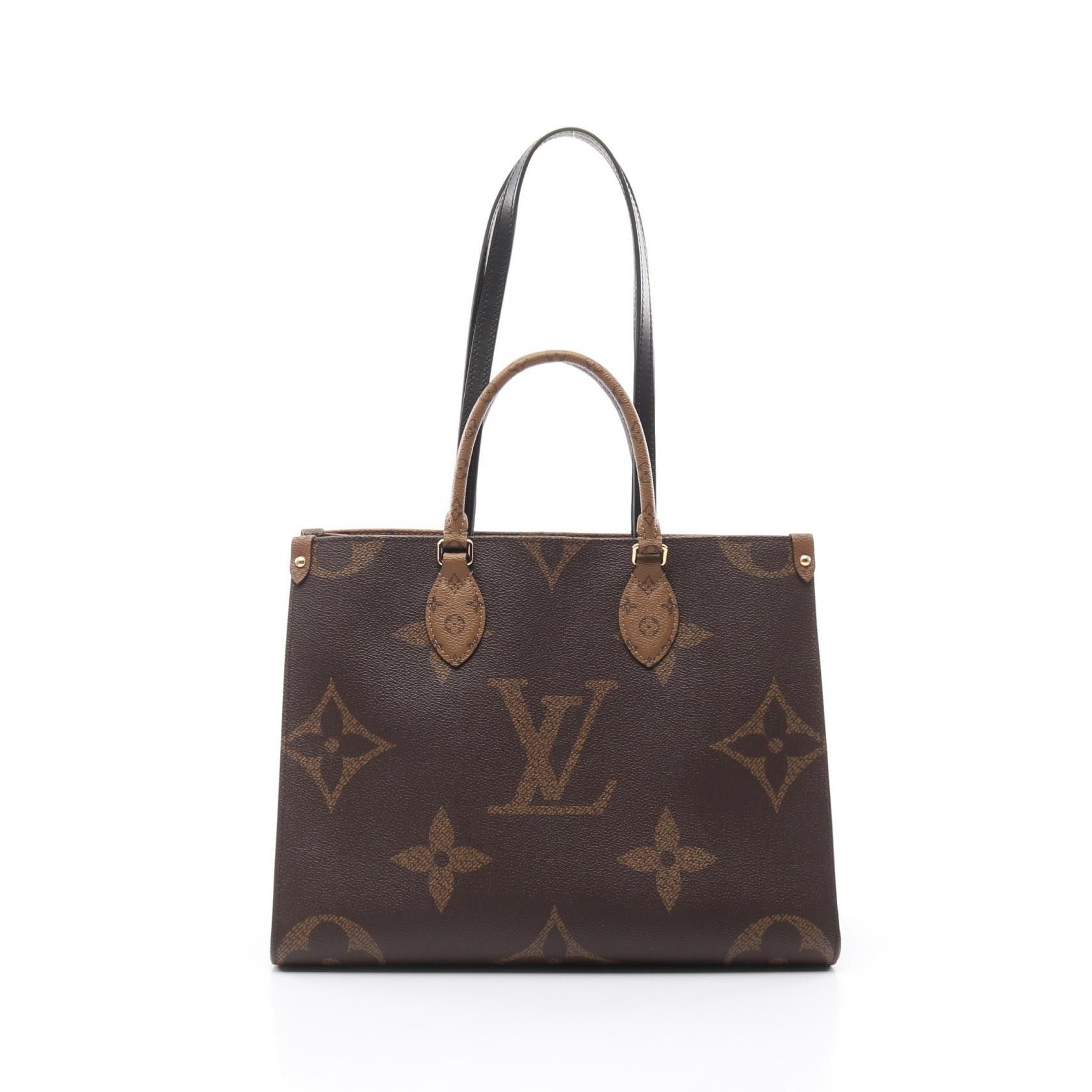 Louis Vuitton Louis Vuitton Onthego Mm Monogram Coated Canvas Tote Bag Canvas Tote Bag M45321 in Brown, Women's