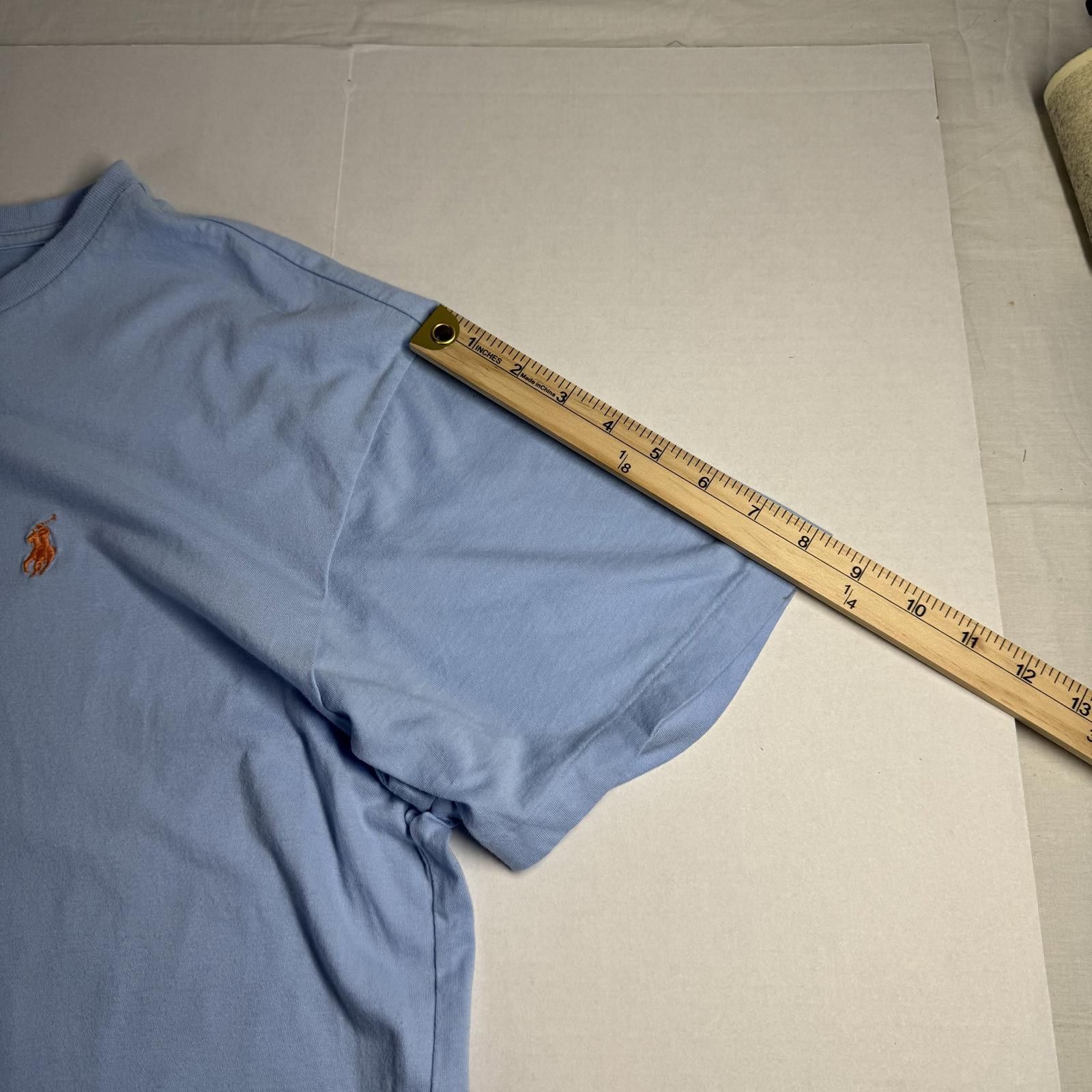 Designer Ralph Lauren Men’s XL T-Shirt Short Sleeve Light Blue Size US XL / EU 56 / 4 - 7 Thumbnail