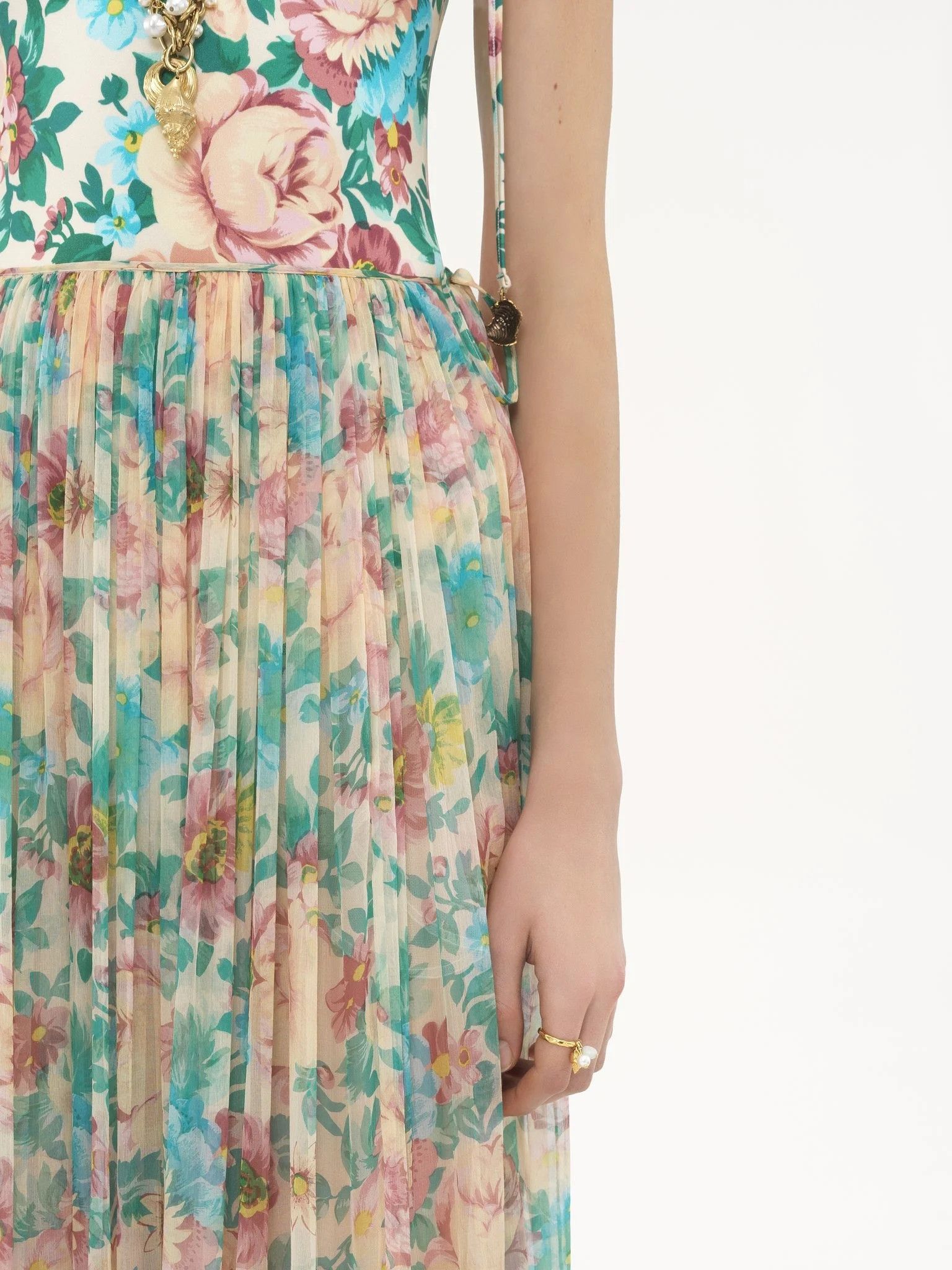 Chloe o1loc1c10326 Printed Maxi Skirt in Seed Pearl Beige Size 25" / US 0 / IT 36 - 5 Thumbnail