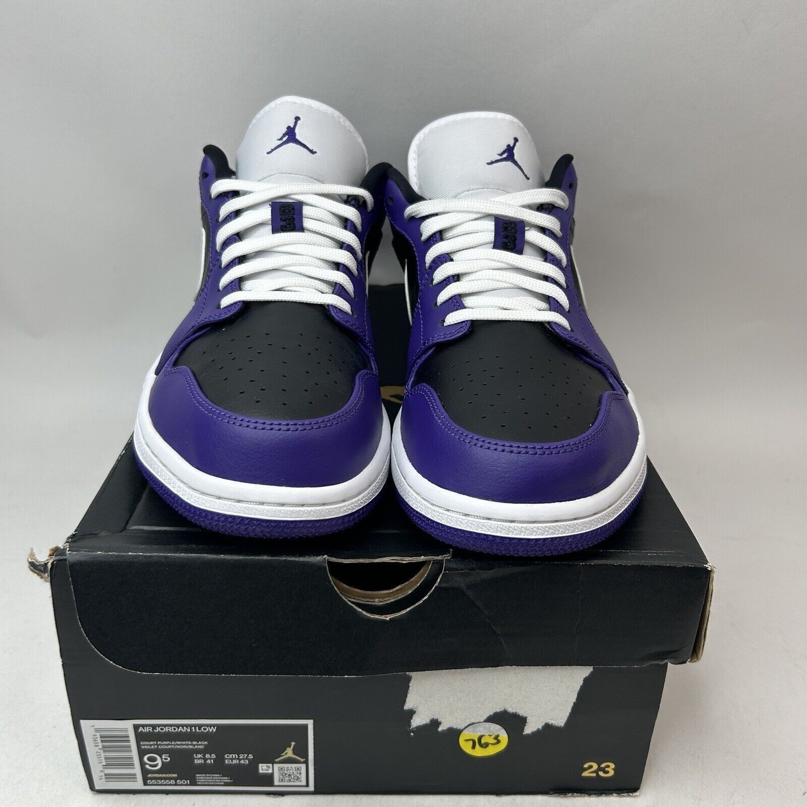 Nike Nike Air Jordan 1 Retro Low “Court Purple Black Toe” 2024 Size US 9.5 / EU 42-43 - 2 Thumbnail