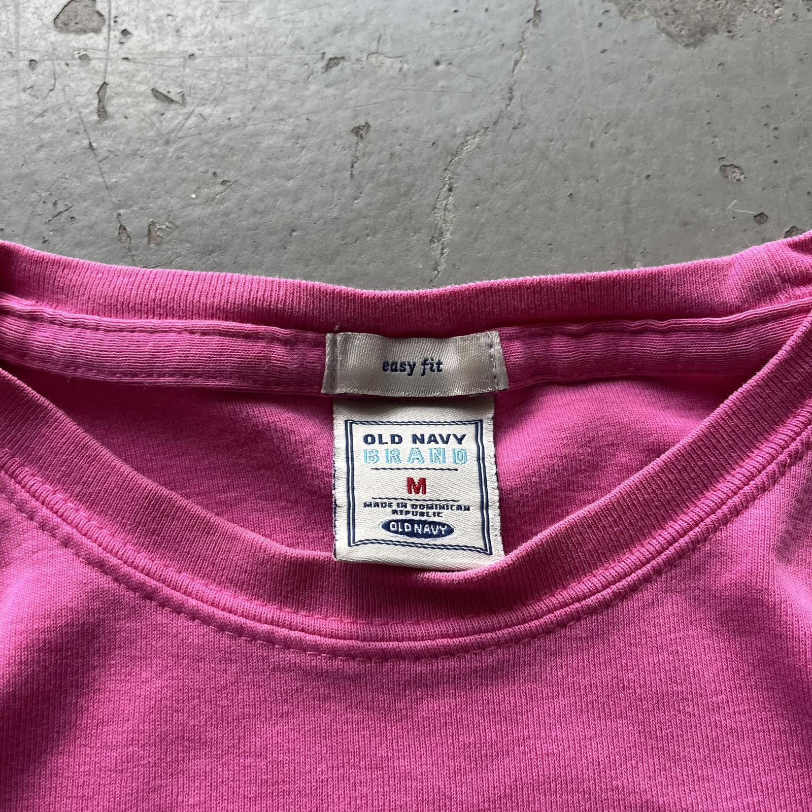 Old Navy × Vintage Vintage Y2K Pink Old Navy Glitter Grunge Stretchy Shirt Size M / US 6-8 / IT 42-44 - 3 Thumbnail