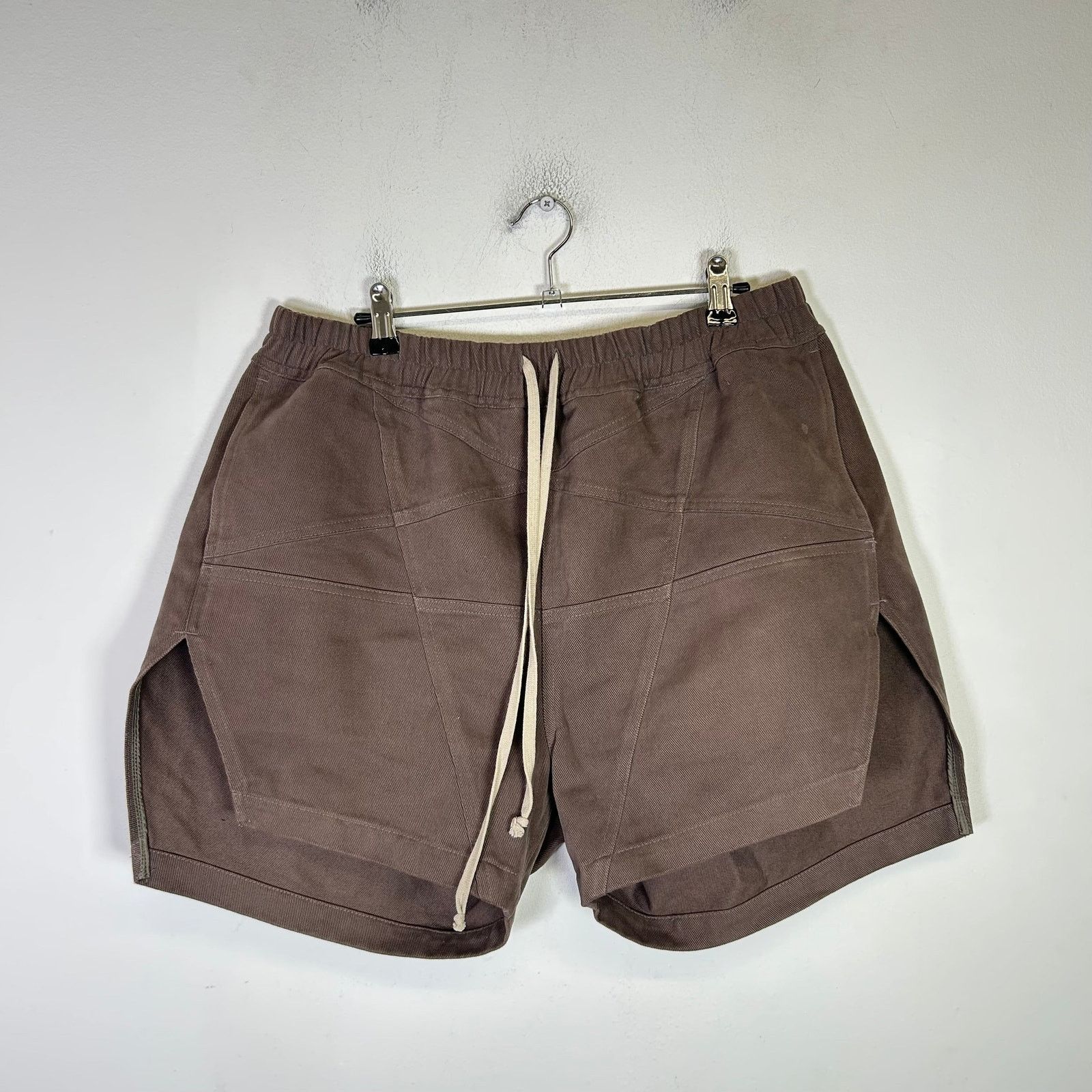Rick Owens FW18 Rick Owens Sisyphus Plaid Camel Hair Boxer Shorts