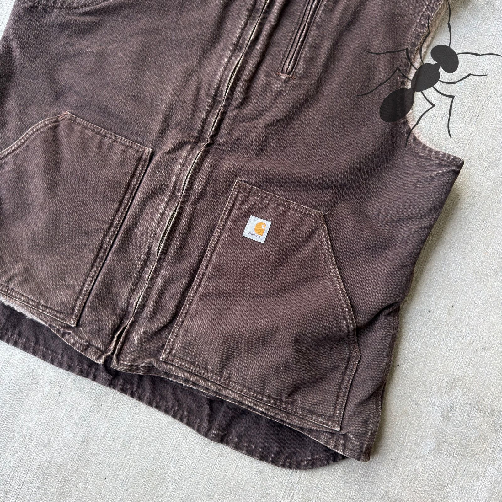 Carhartt × Vintage Carhartt WOMENS WV001 DKB brown work wear vest Size US XL / EU 56 / 4 - 2 Thumbnail