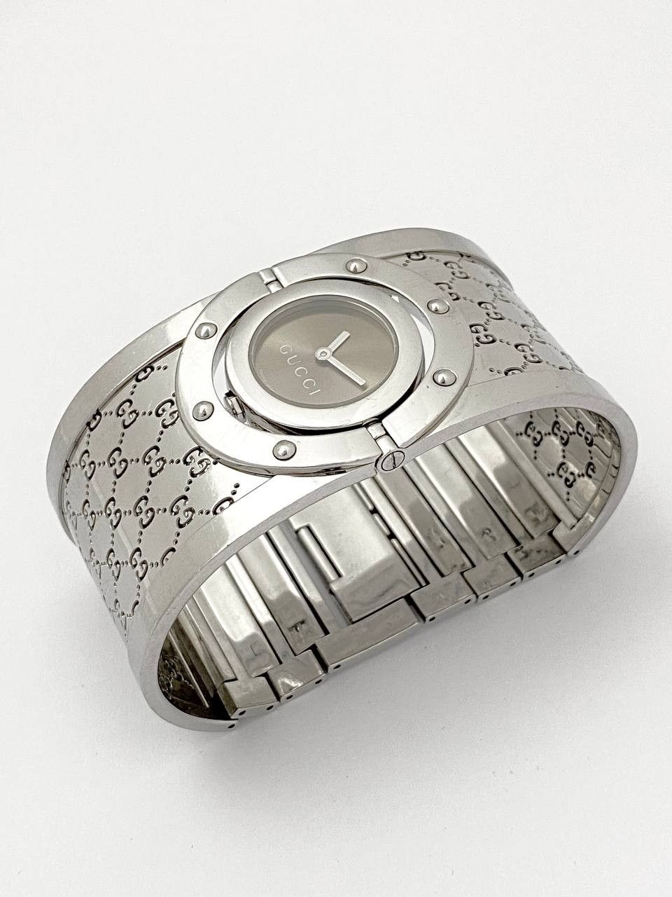 Gucci Gucci GG Logo Twirl Steel Quartz Bracelet Wrist Watch Y2K Size ONE SIZE - 7 Thumbnail