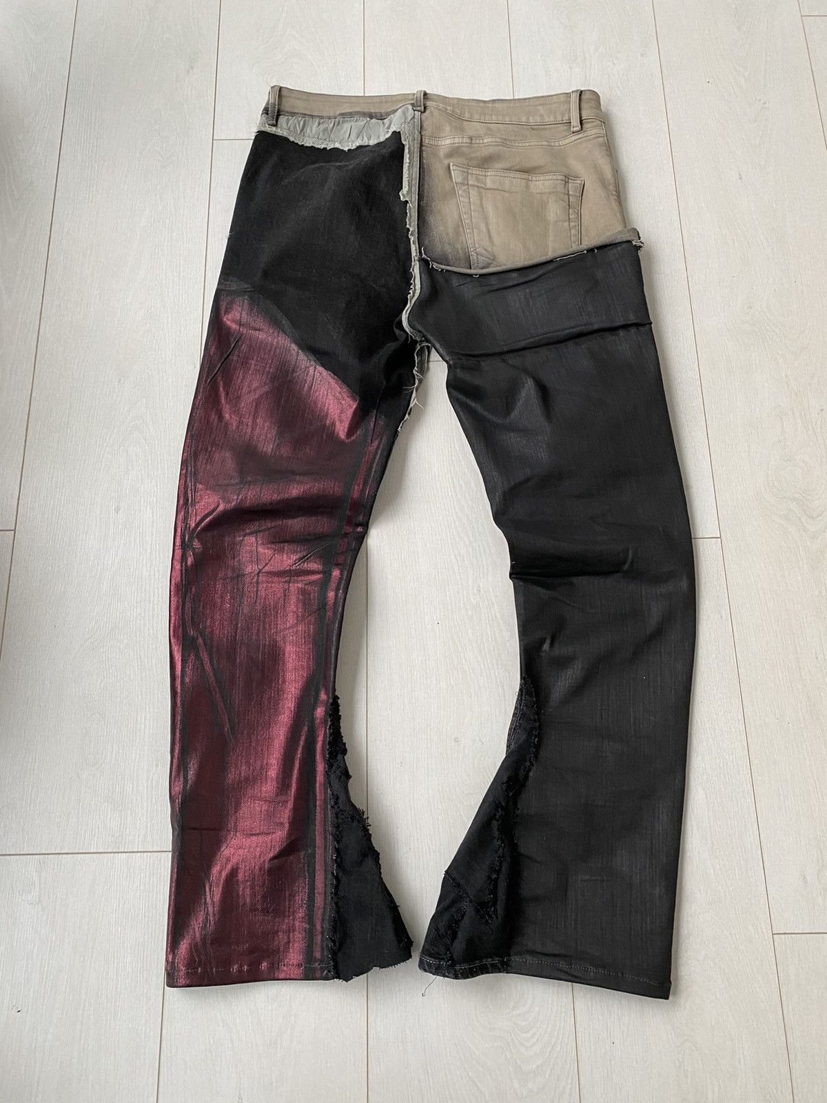 Rick Owens Rick Owens 1 of 1 reworked flare patchwork denim