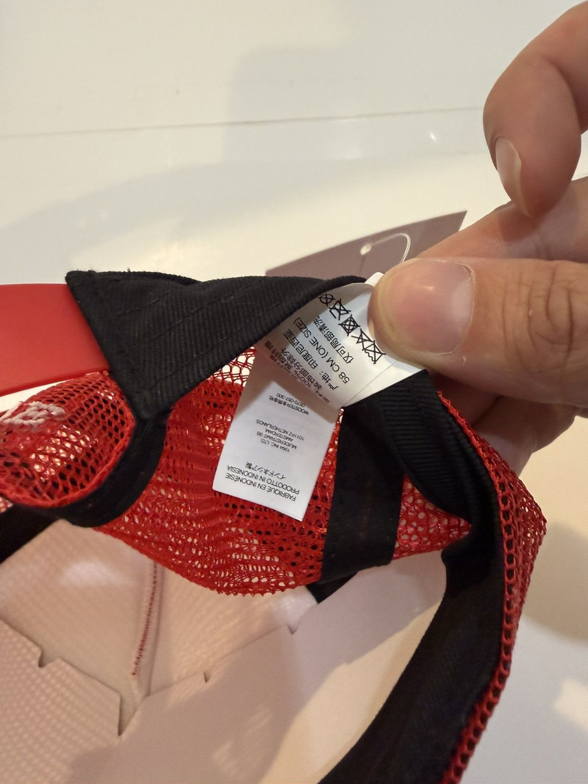 Supreme Supreme Pins Mesh Back 5-Panel Hat Red In Hand Size ONE SIZE - 9 Thumbnail
