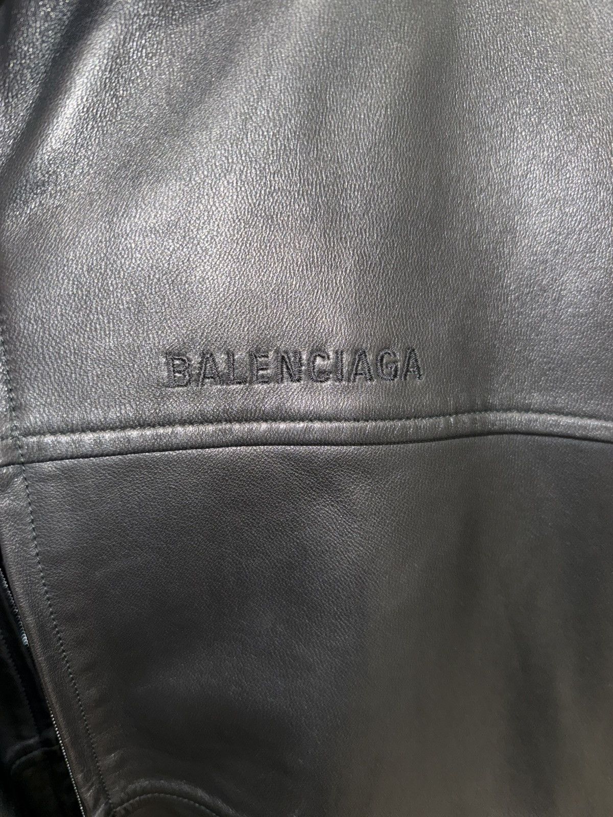 Balenciaga Balenciaga Leather Zip Jacket Size US M / EU 48-50 / 2 - 7 Thumbnail