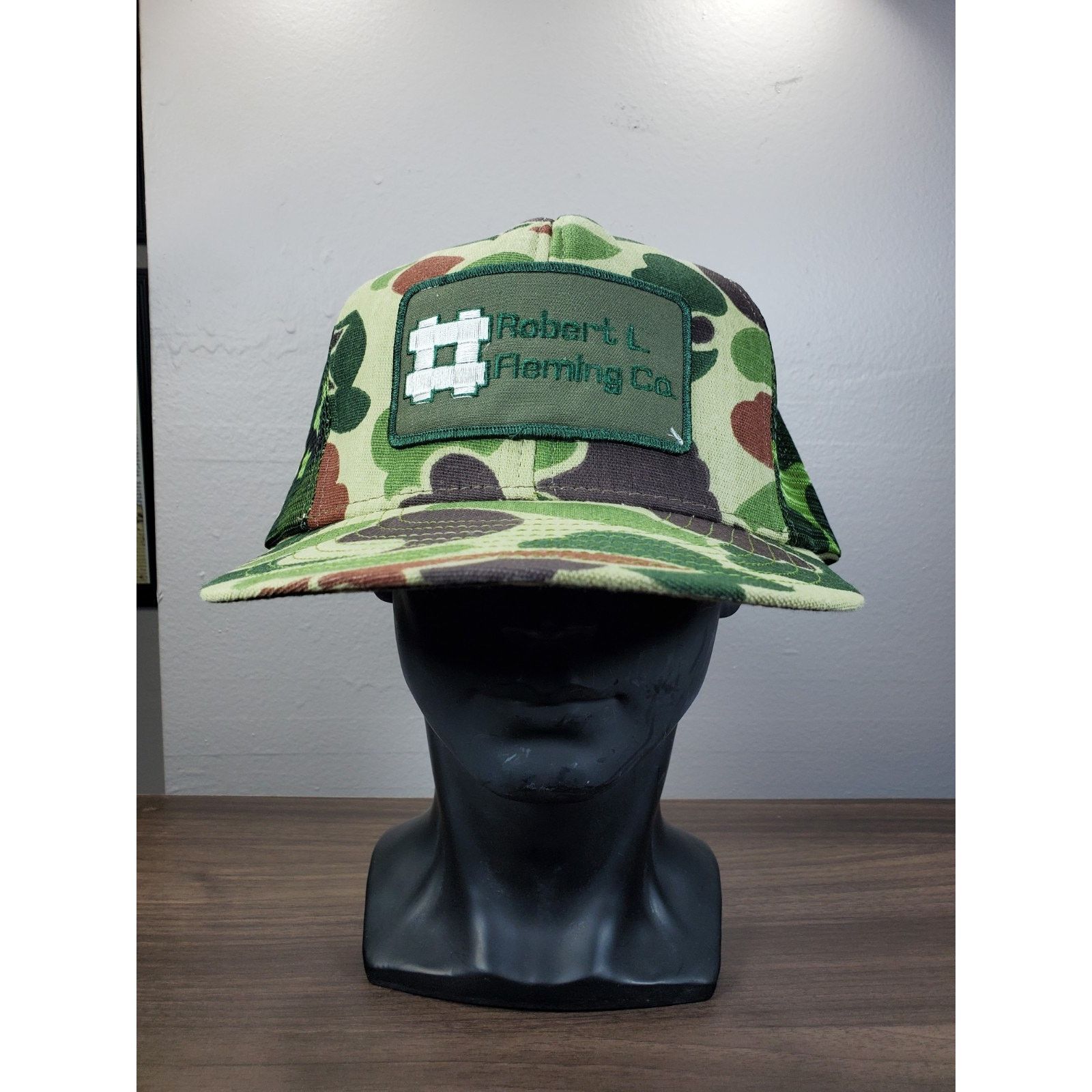 Vintage Robert L Fleming Co Trucker Hat Snapback Cap Hunting Camo Size ONE SIZE - 2 Thumbnail