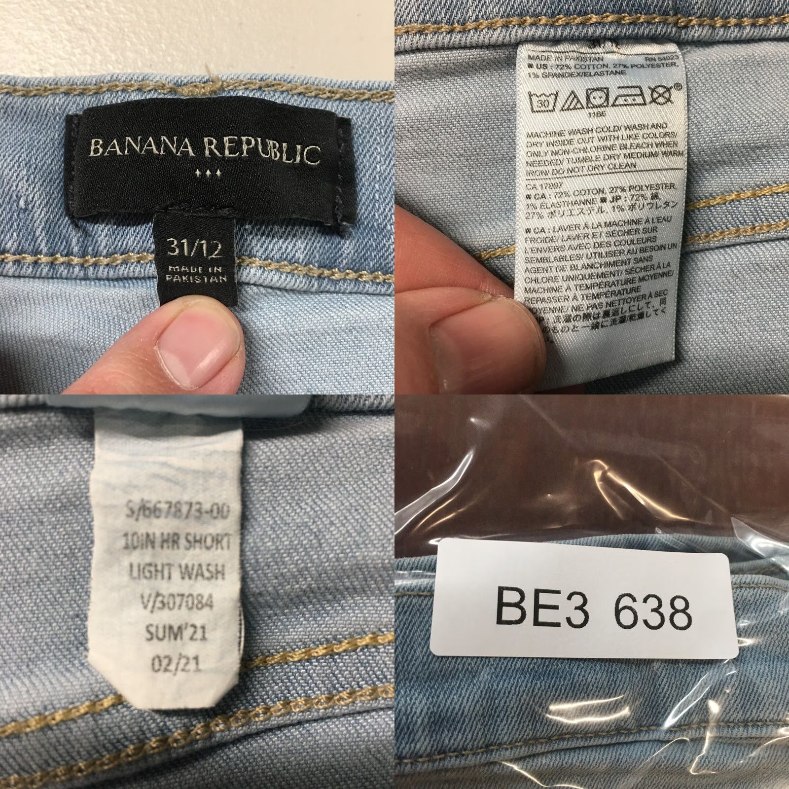 Banana Republic Banana Republic Chino Pants Mens 31/12 Regular Denim Blue 33x11.5 Inseam 11.5 Cotton Blend Midrise Size US 31 - 10 Thumbnail