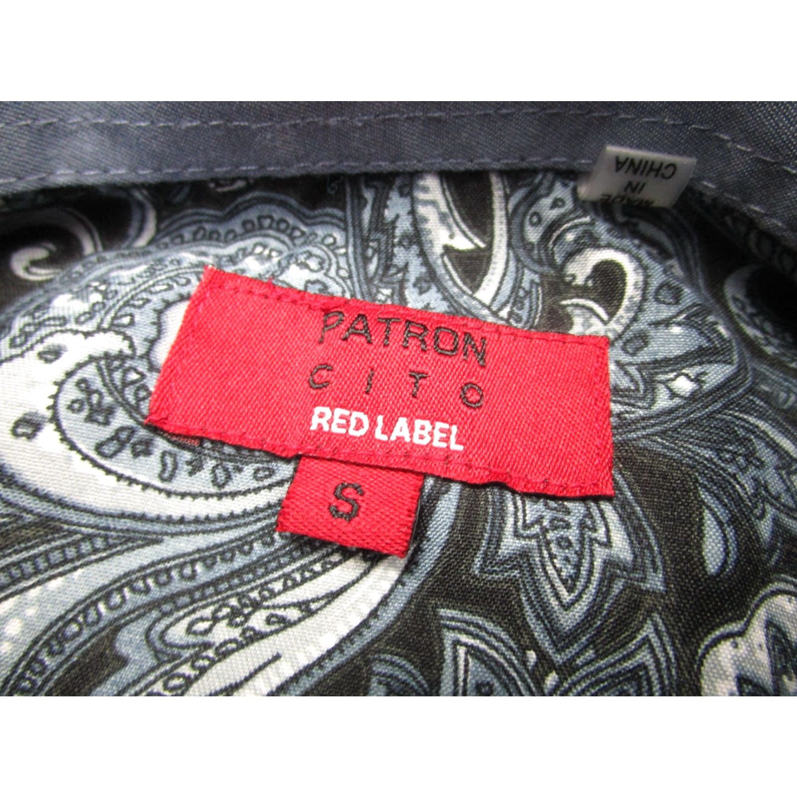 Vintage Patron Cito Red Label Shirt Small Gray Paisley Western Snap Casual Mens Size US S / EU 44-46 / 1 - 7 Thumbnail