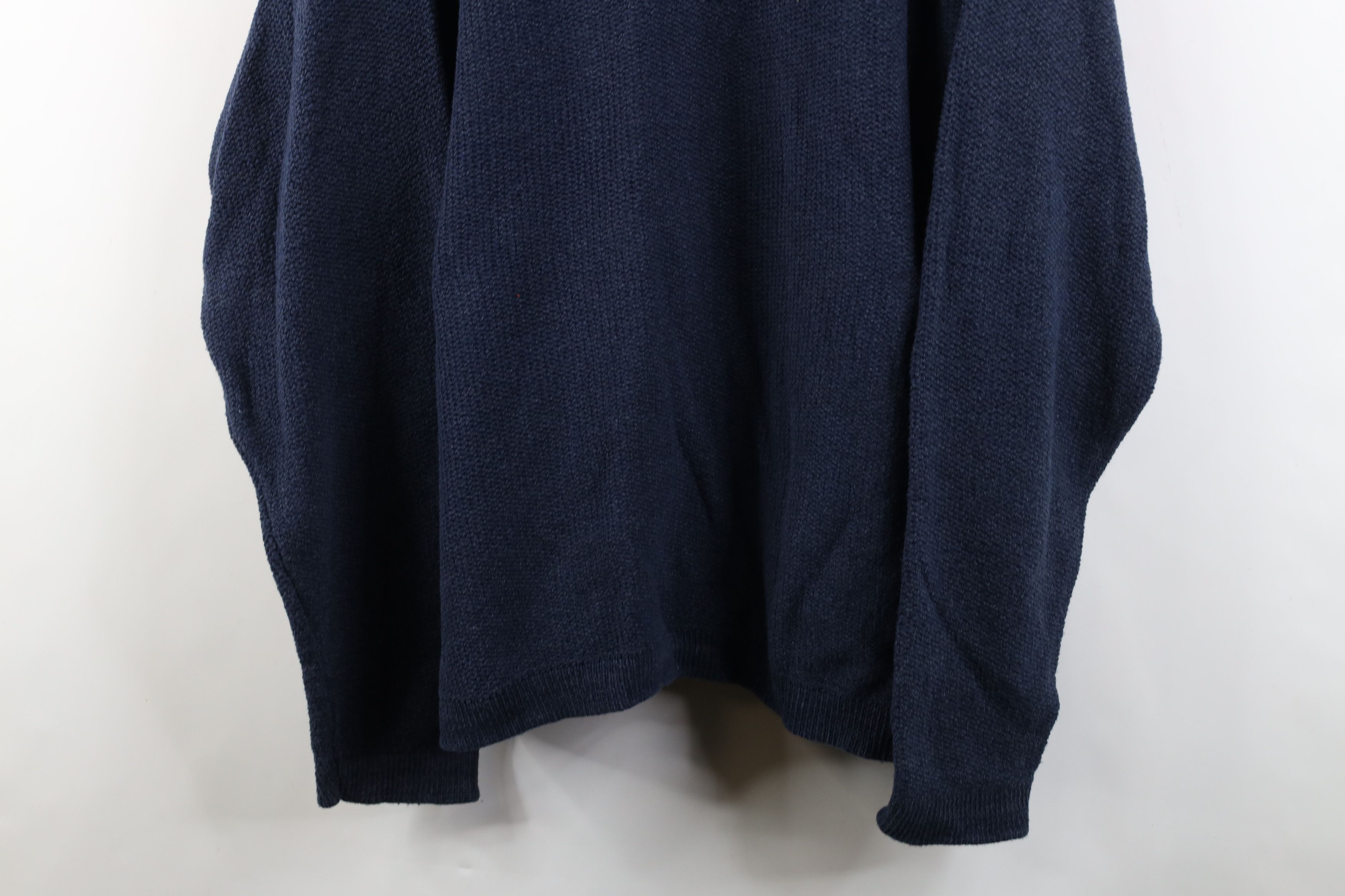 Vintage Vintage 90s Streetwear Weave Knit Henley Sweater Blue USA Size US XXL / EU 58 / 5 - 3 Thumbnail