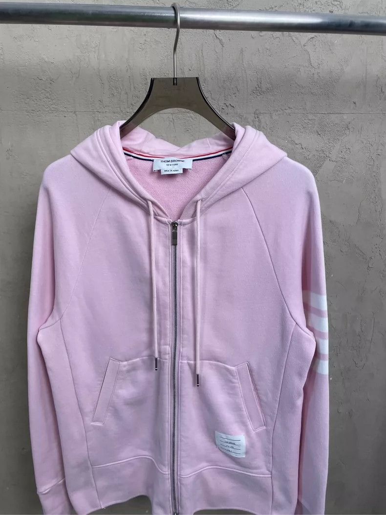 Thom Browne Thom Browne size4 Sakura pink zipper jacket sweater Size US XL / EU 56 / 4 - 2 Thumbnail