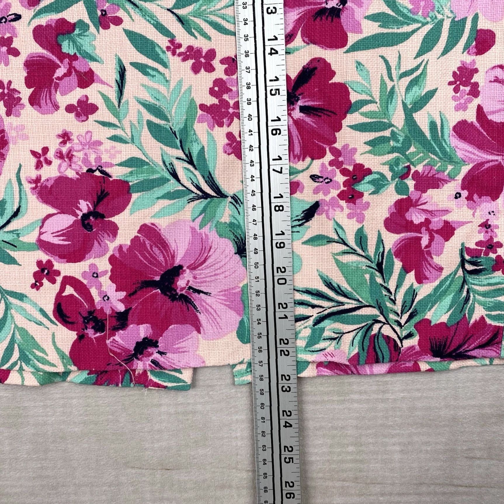J.Crew J. CREW Skirt Womens 14 Pink Floral Structured Cotton Lined Zip Pencil Preppy Vintage: No Size 36" / US 14 / IT 50 - 4 Thumbnail