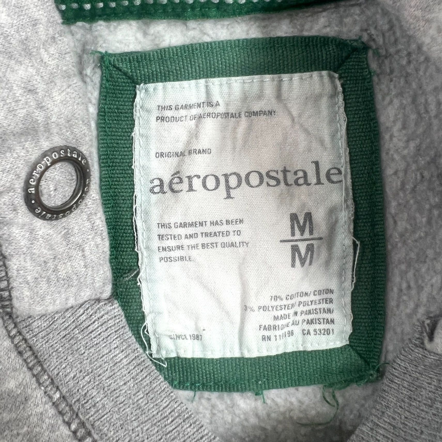 Vintage Aéropostale Dream On Exposed Seam Hoodie Pullover Sweatshirt Long Sleeve Gray M Size M / US 6-8 / IT 42-44 - 3 Thumbnail