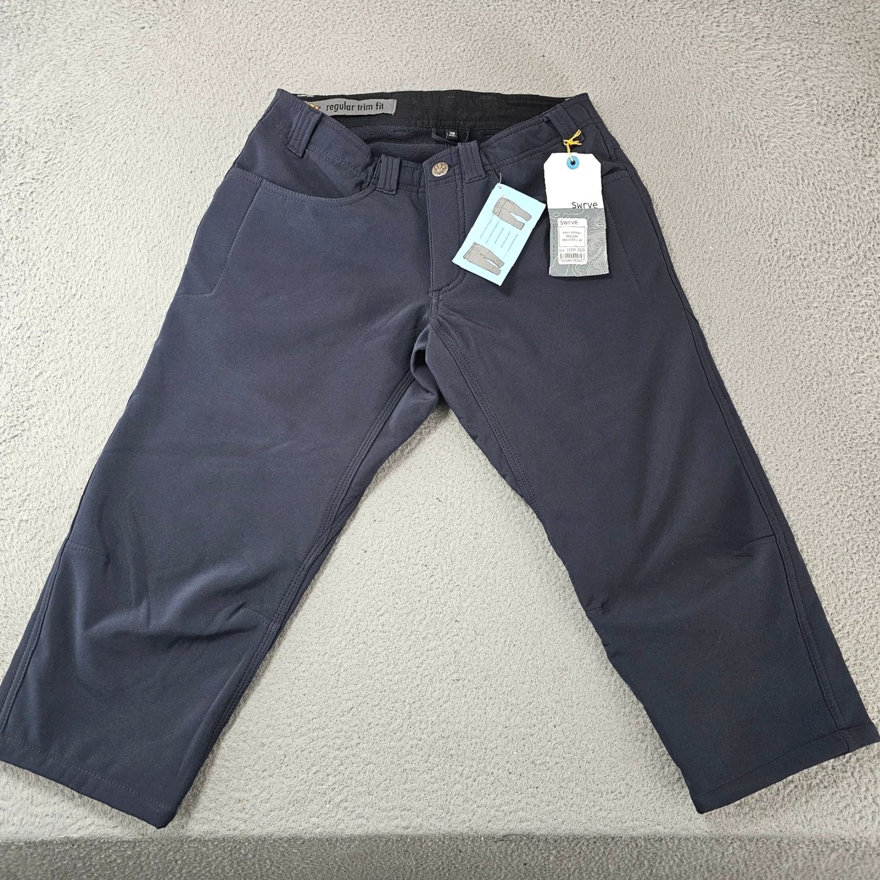Vintage Swrve Winter Knickers Shorts Mens 28 Regular Navy Water Resistant Softshell Chino Athletic Quick Dry Pockets 19in Inseam Size US 28 / EU 44 - 2 Thumbnail