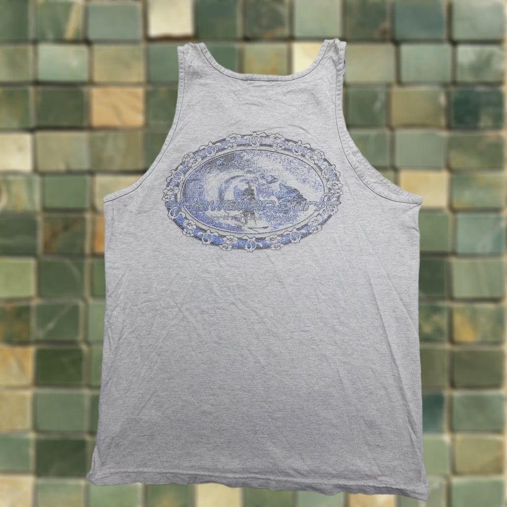 Vintage VTG Hawaiian Surf North Shore Hawaii Tank Top Mens S Distressed Pipeline Graphic Print Coastline Logo Lightweight Cotton Knit Shirt Size US S / EU 44-46 / 1 - 1 Thumbnail