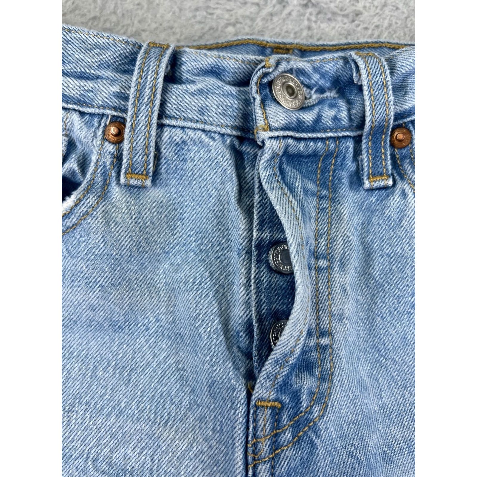 Levi's Levi's Wedgie Jeans Premium Denim Blue Distressed Mid Rise 5-Pocket 26in Inseam Womens Jeans Size 25 Regular Stretch Vintage No Size 42" / US 20 - 4 Thumbnail