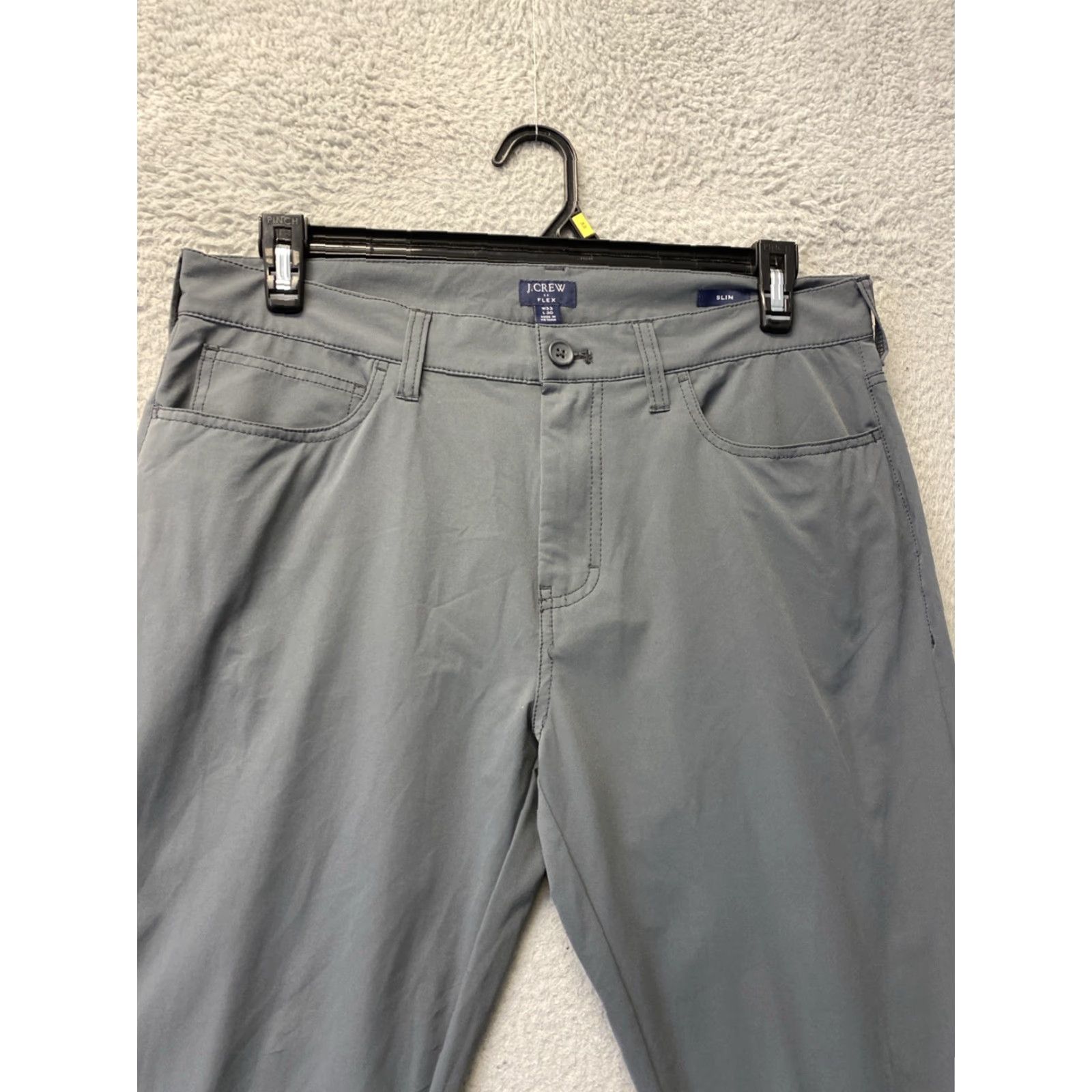 J.Crew J.Crew Slim Tech Pants Mens 33x30 Gray Stretch Preppy Travel Golf /138-4 Size US 33 - 2 Thumbnail