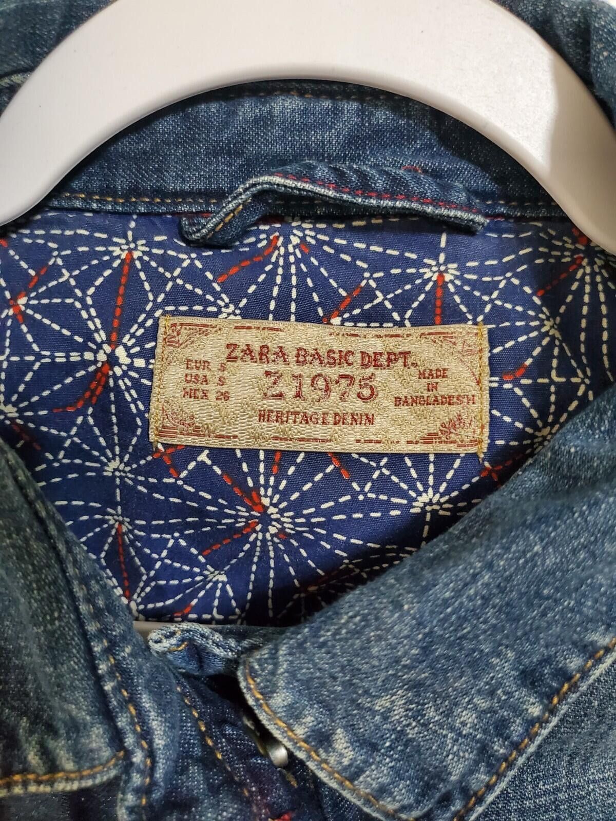 Zara Zara Basic Z1975 Heritage Denim Jacket Womens Small Size S / US 4 / IT 40 - 4 Thumbnail