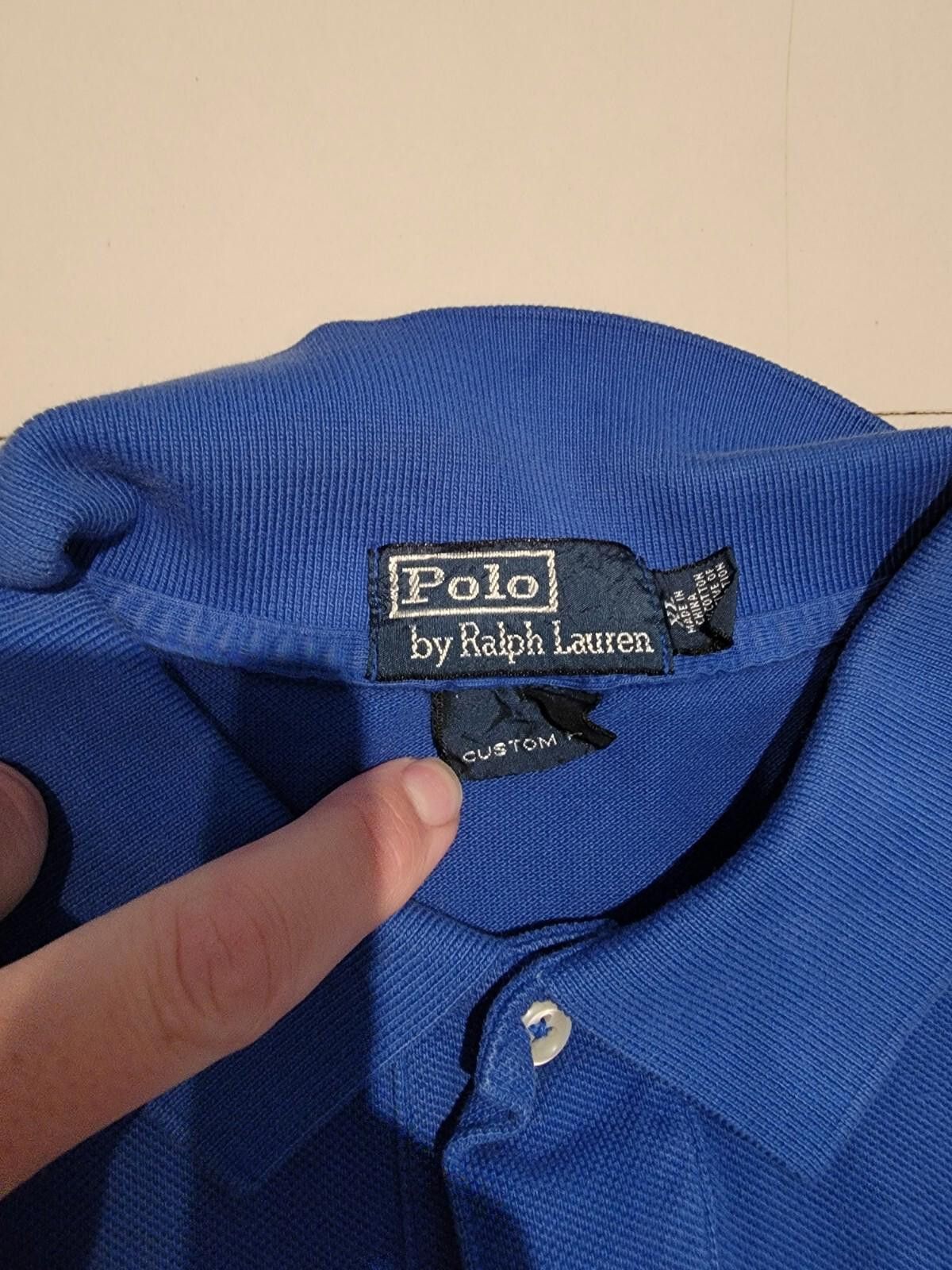 Polo Ralph Lauren Polo by Ralph Lauren Custom-Fit Blue-Yellow Polo Shirt XL Size US XL / EU 56 / 4 - 3 Thumbnail