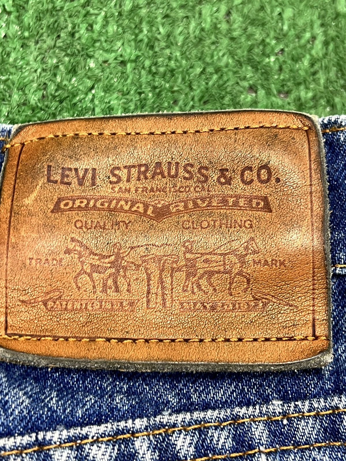 Levi's Vintage 70s Levis For Men Leather Tab Jeans Size US 32 / EU 48 - 2 Thumbnail