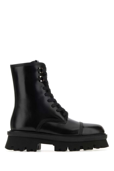 Salvatore Ferragamo Black Leather Kira Ankle Boots | Grailed